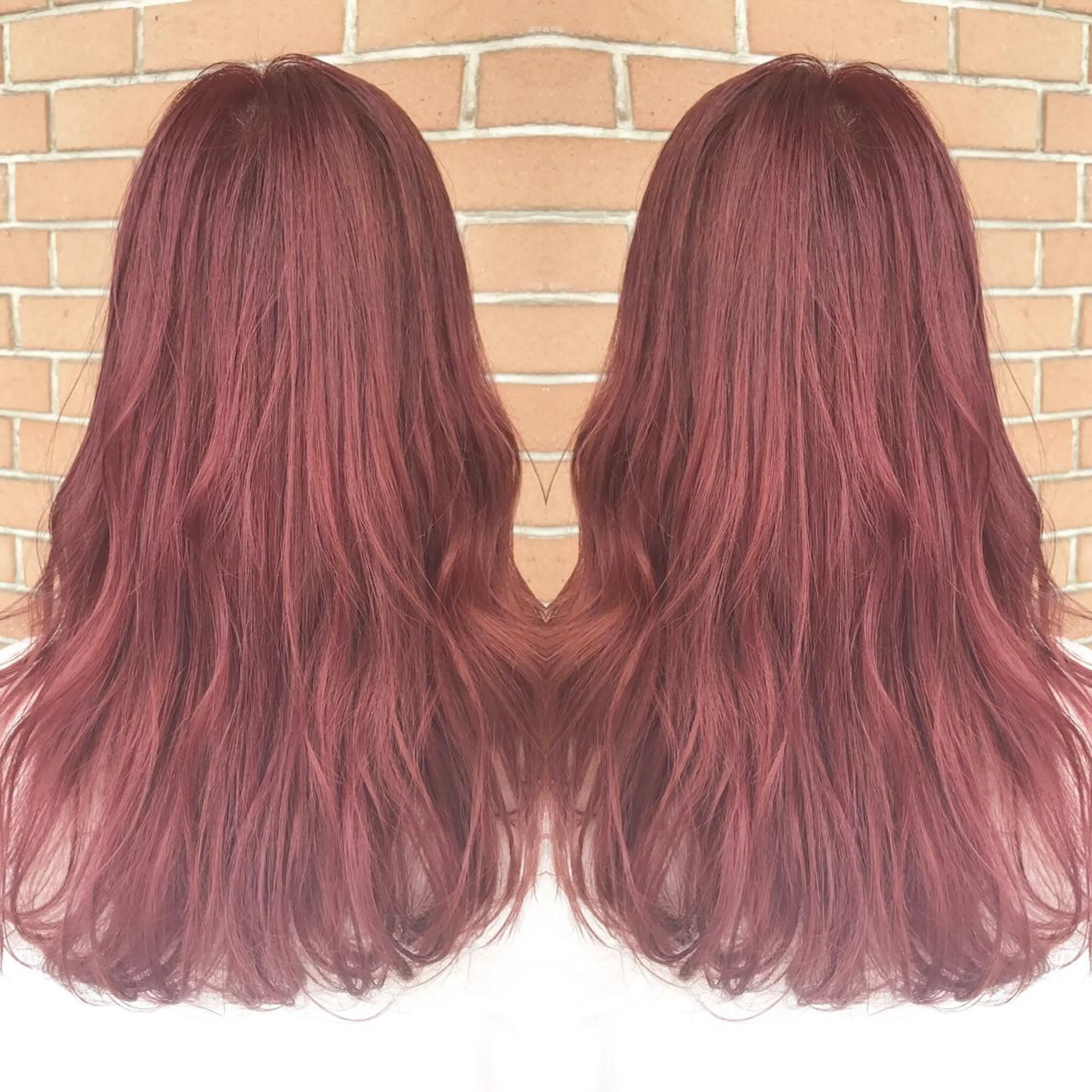 セミロング カラー パーマ ヘアアレンジ メンズ キッズ ネイル マツエク・マツパ ダブルカラー ピンクカラー カラーマツエク ピンク サロンドミルク 原宿のヘアスタイル