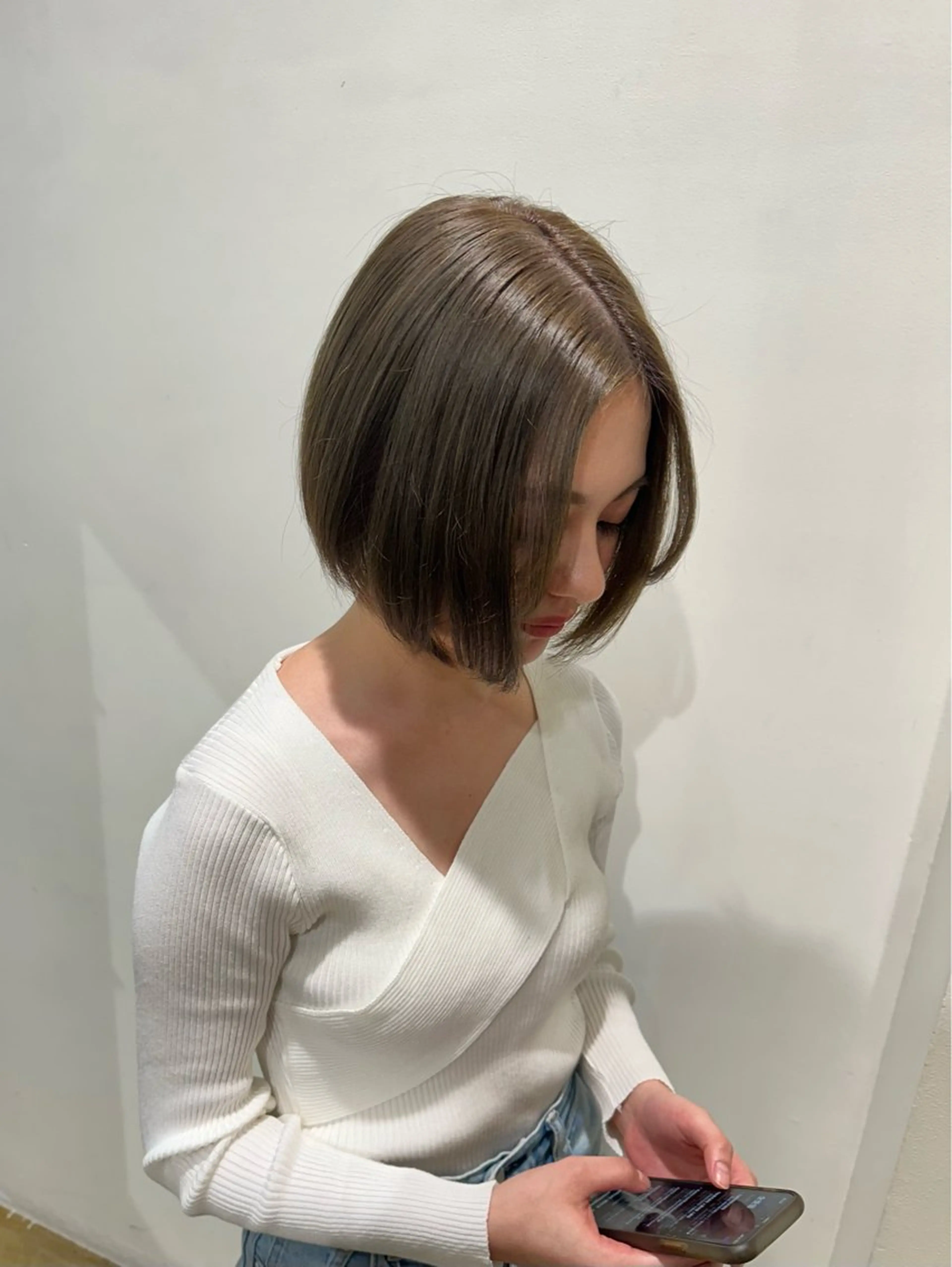 カラー ブリーチ オリーブカラー 酒徳 唯斗のヘアスタイル