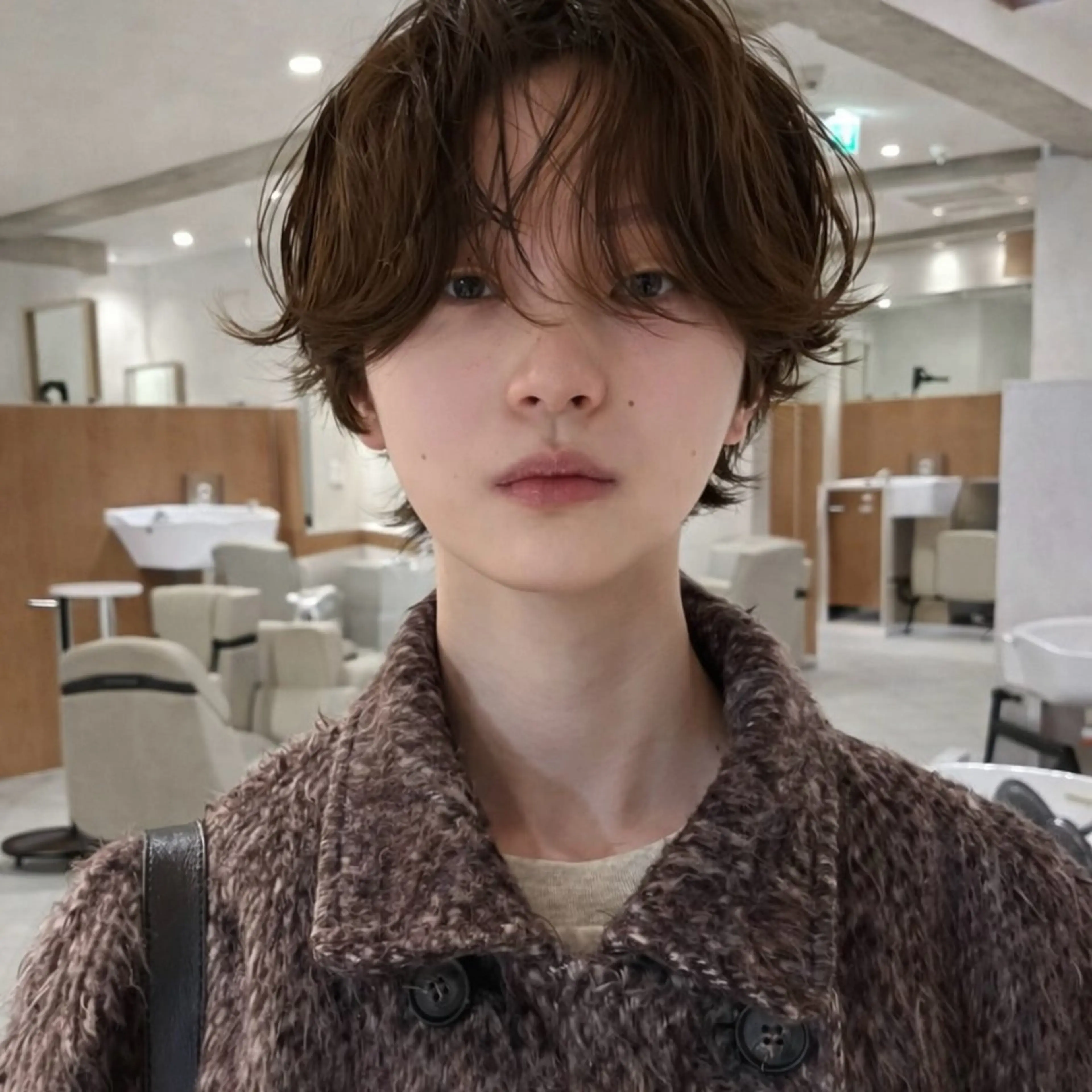 ショート カラー くせ毛 カット パーマ kakeru/ボブ パーマ/レイヤーのヘアスタイル