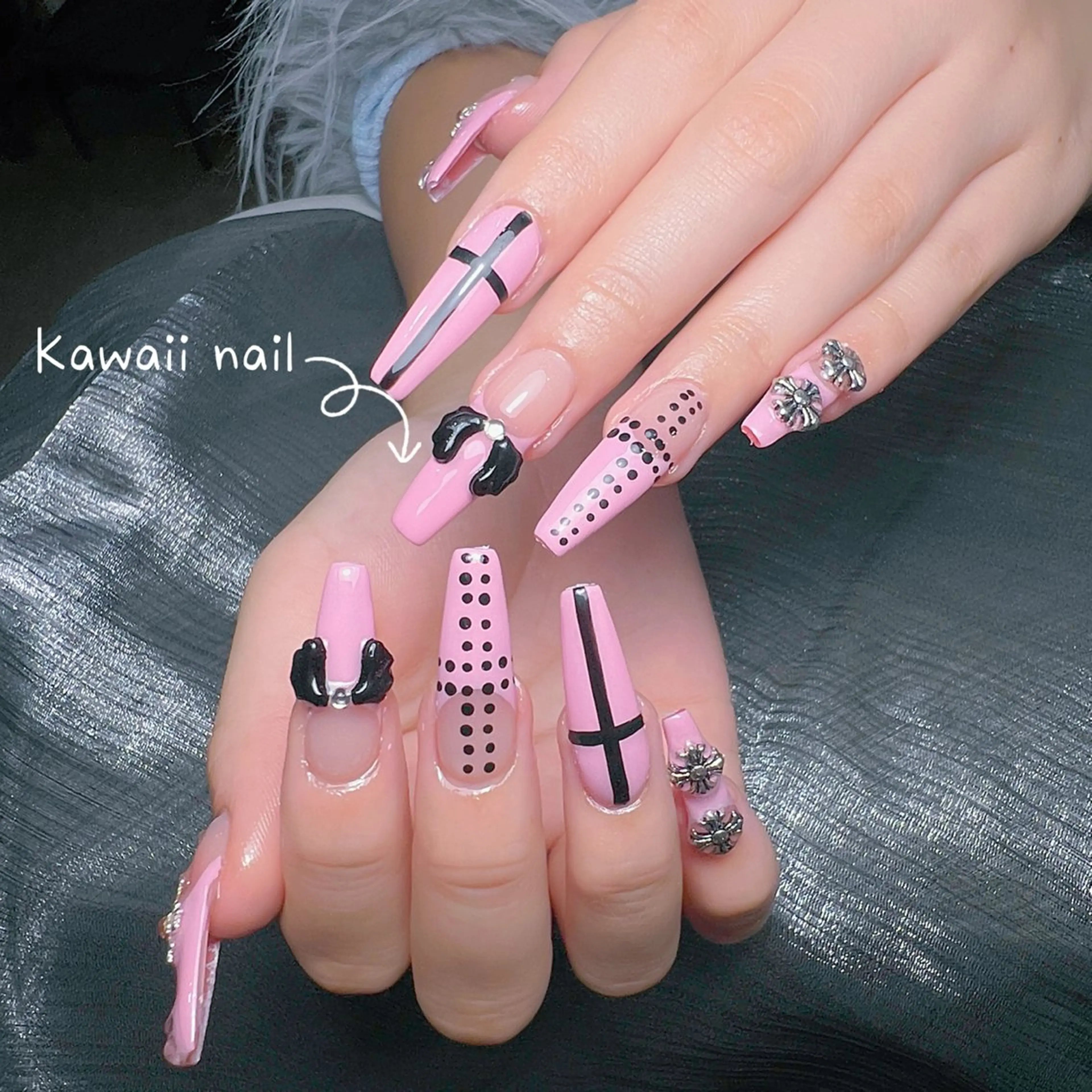 ネイル 長さ出し フレンチネイル ジェルネイル ガーリー 韓国ネイル Kawaii _Nailのネイルデザイン