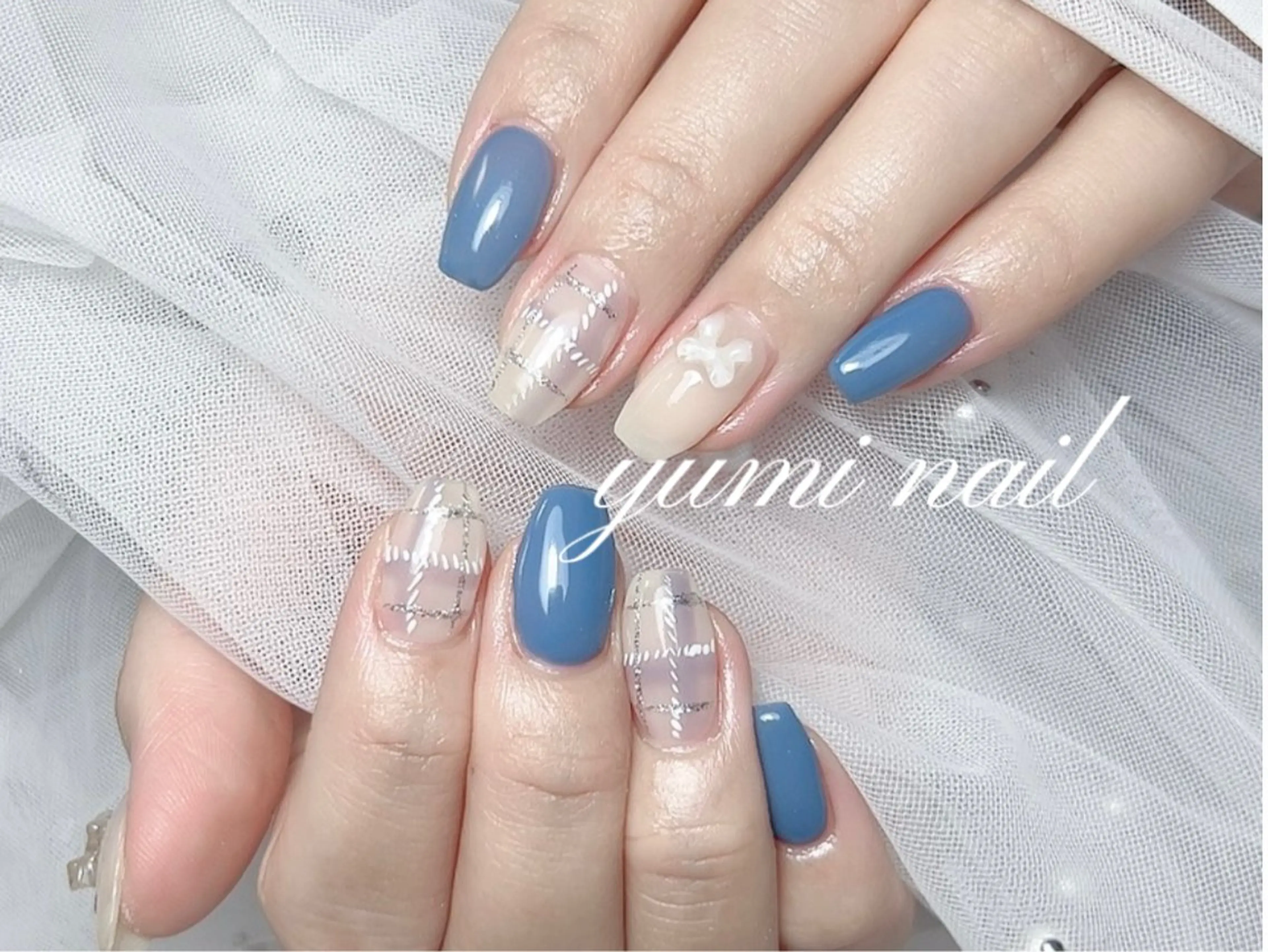 ネイル ハンドネイル 𝐲𝐮𝐦𝐢🎀 長さ出しデザイン専門のネイルデザイン