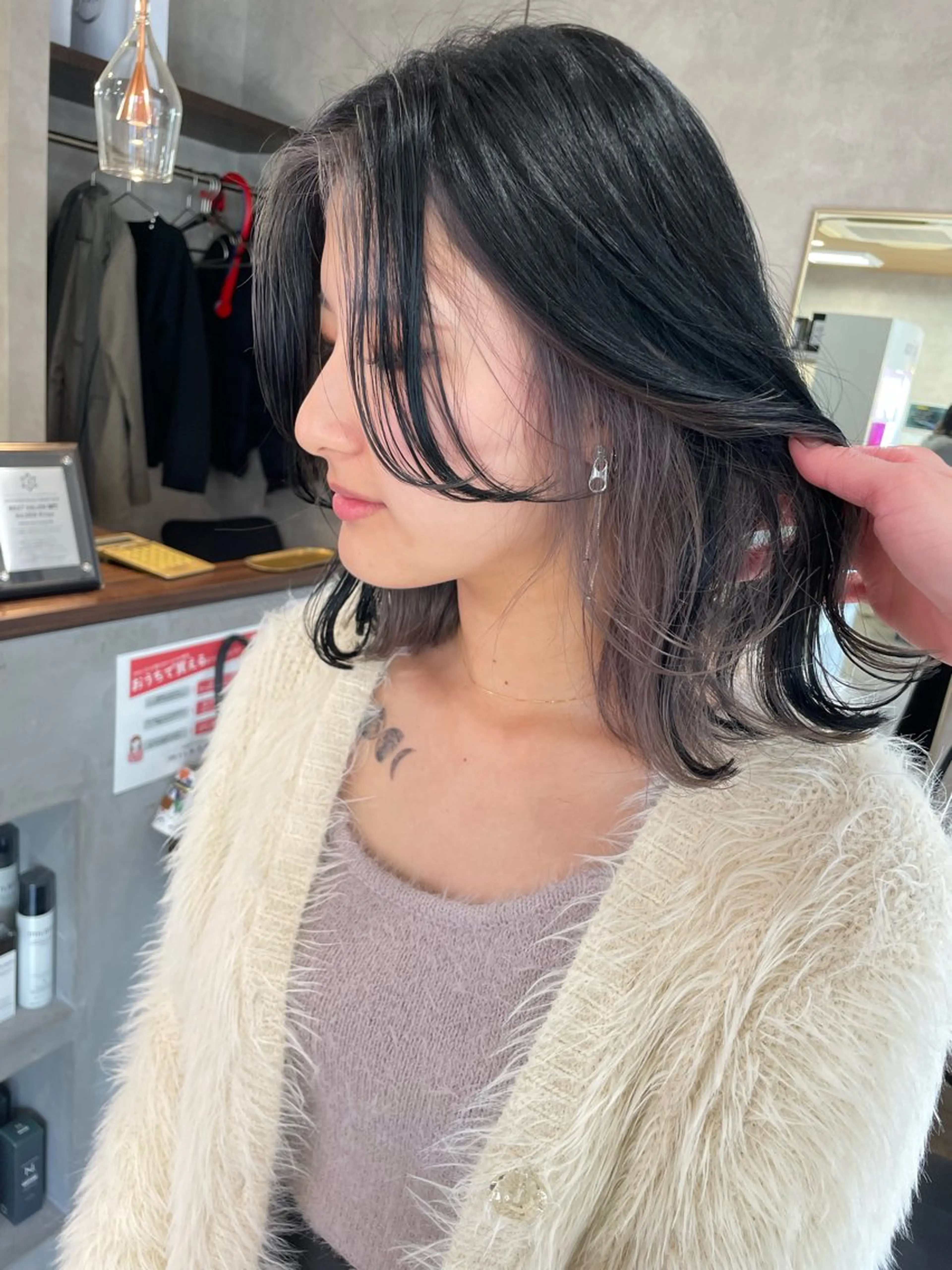 ミディアム カット ヘアカラー トリートメント RIENS / ayu ♡のヘアスタイル