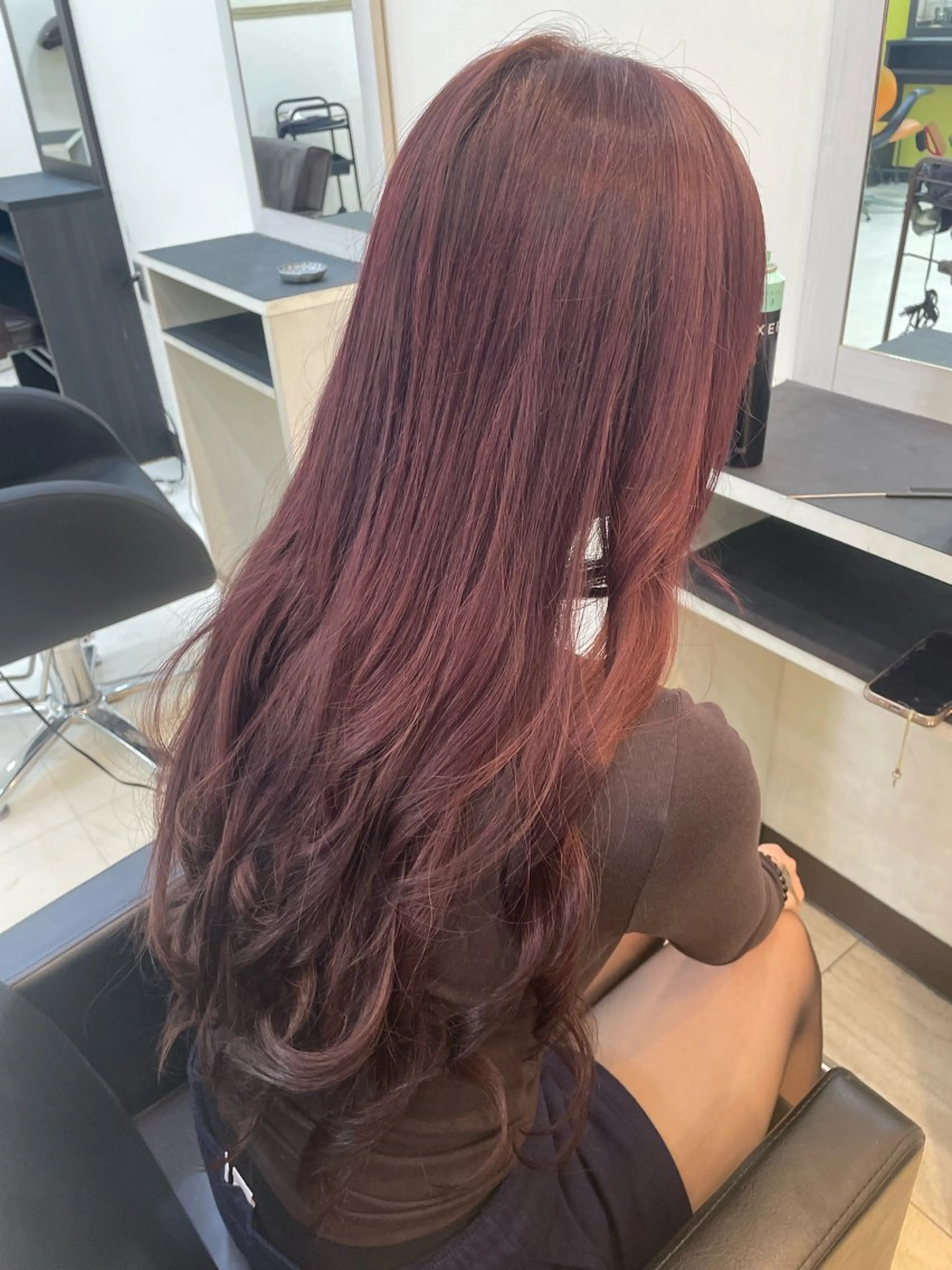 ロング ヘアカラー トリートメント 奥野碧🌈艶髪 /ダメージレスカラーのヘアスタイル