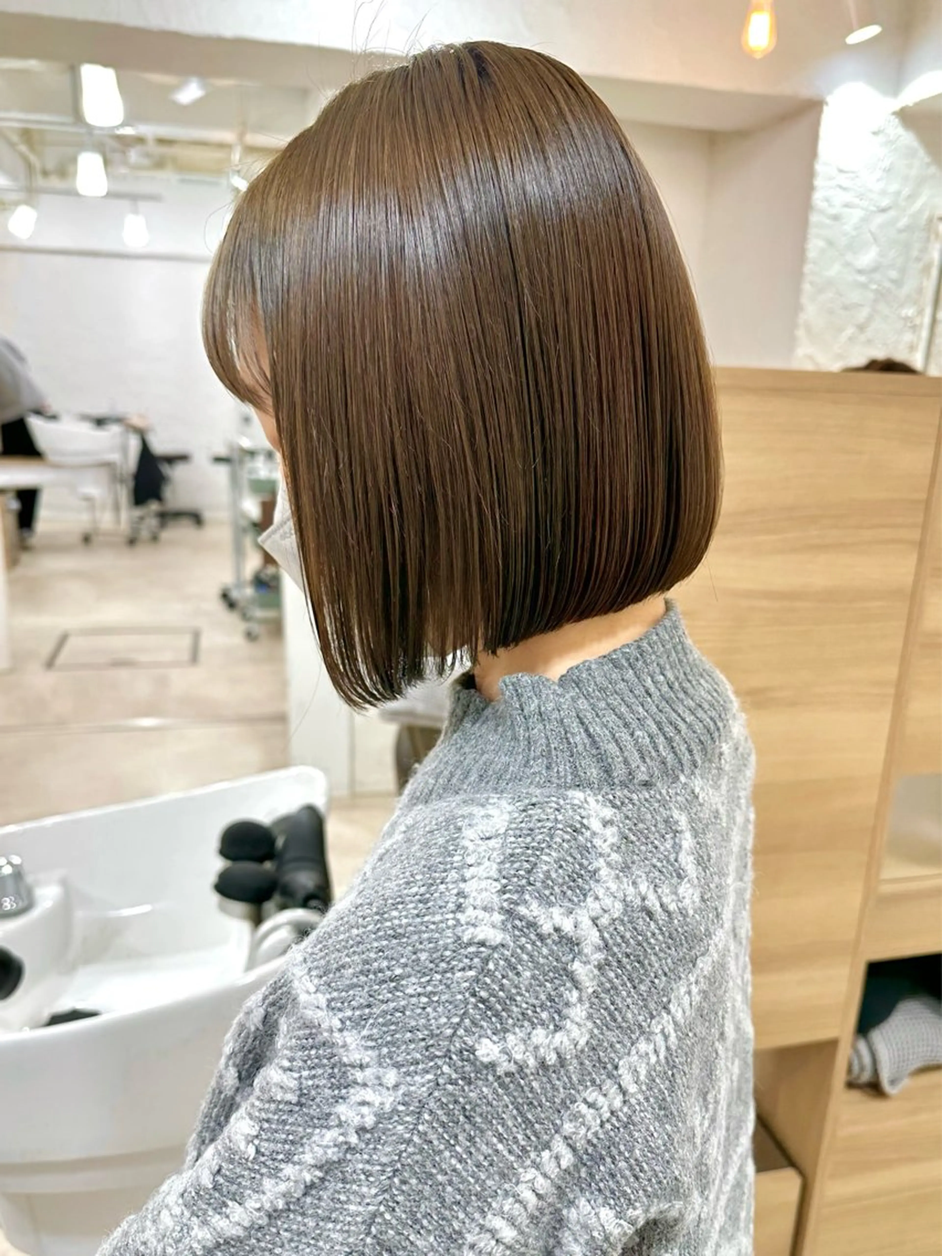 ショート カラー 透明感カラー 髪質改善 似合わせカット トリートメント カット ヘアカラー トリートメント 銀座No.1髪質改善 縮毛矯正/本木のヘアスタイル