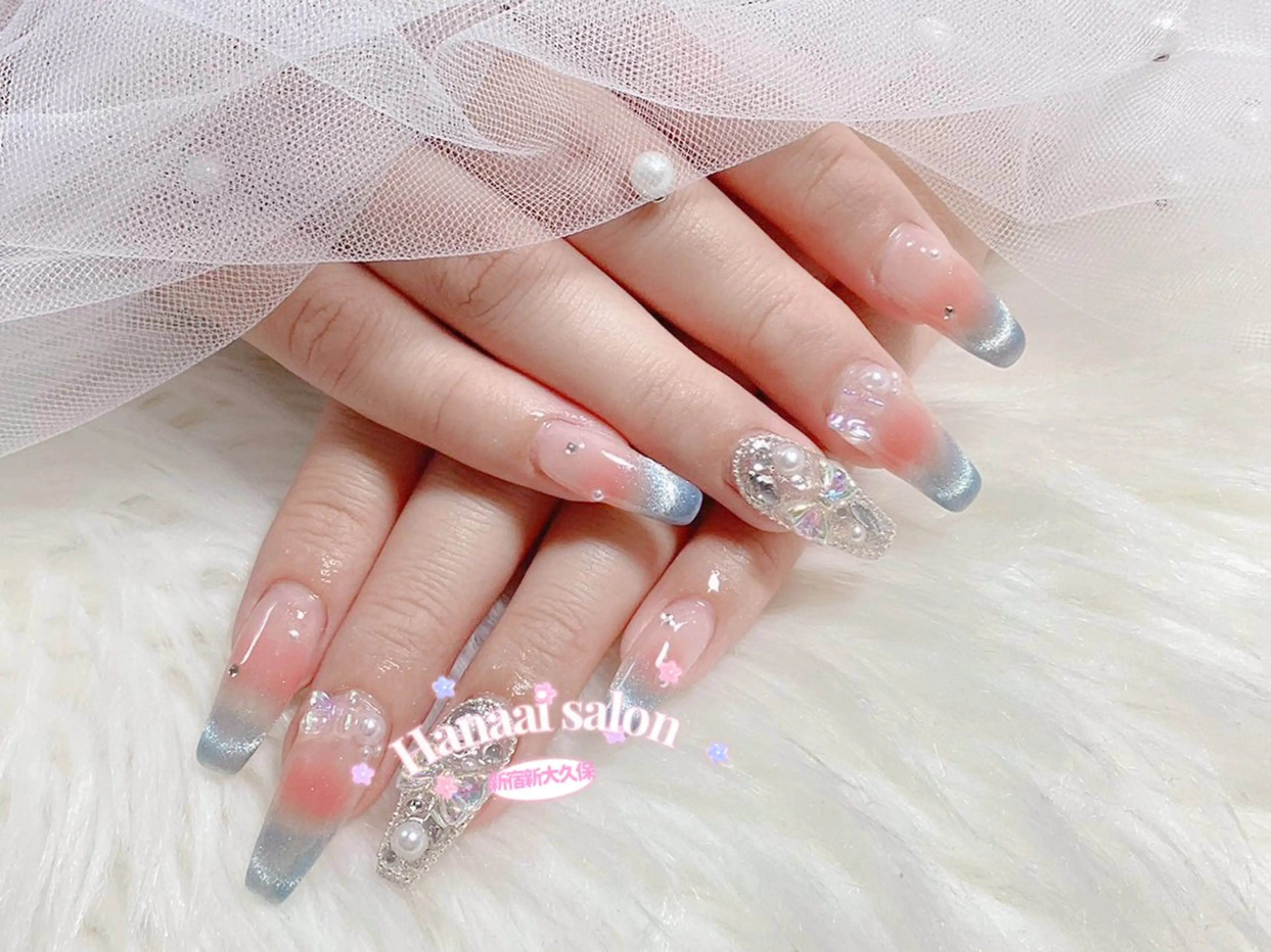 セミロング ハンドネイル Hanaai Salon新宿店のネイルデザイン