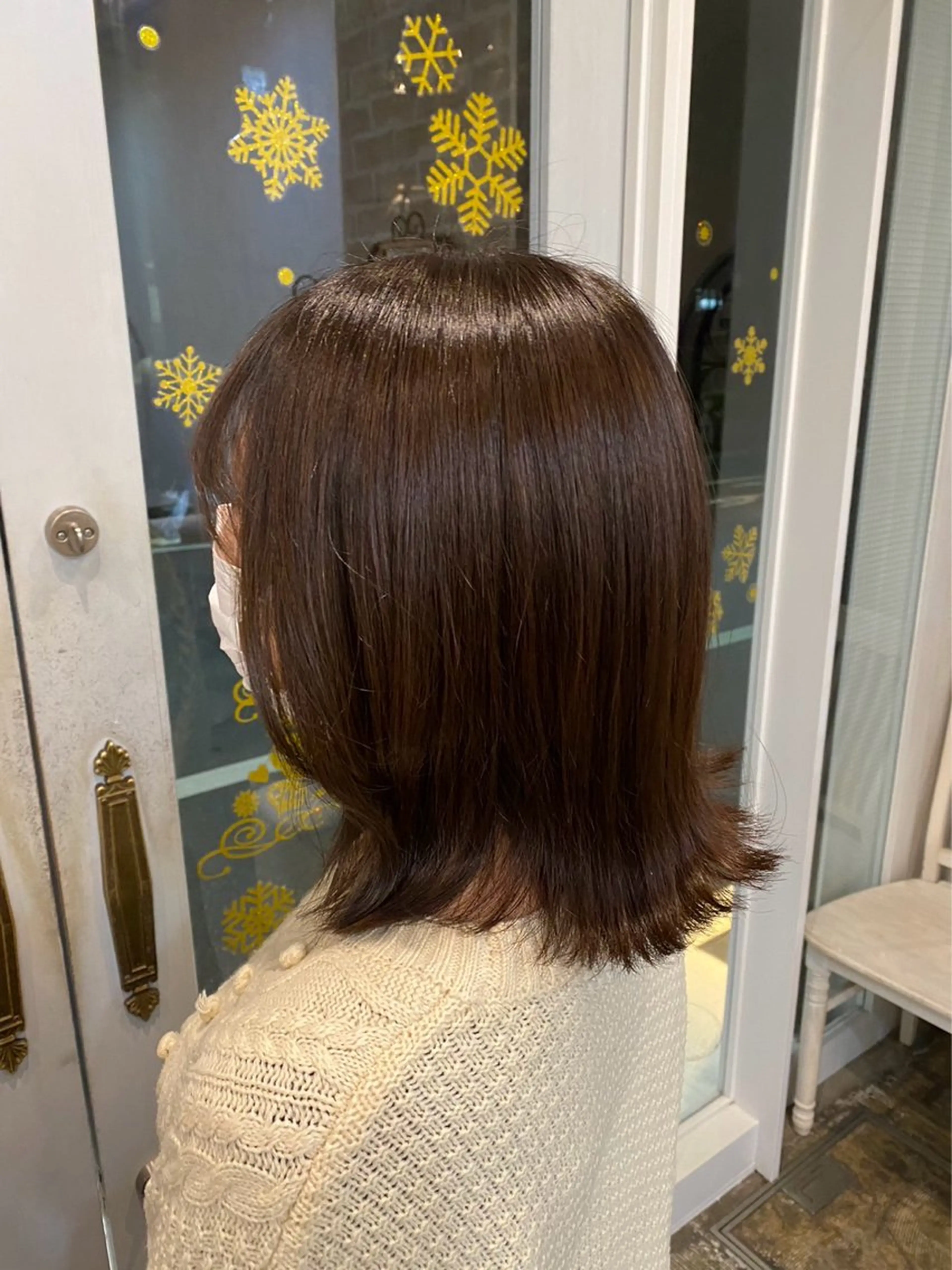 ミディアム 縮毛矯正 小磯 維織のヘアスタイル