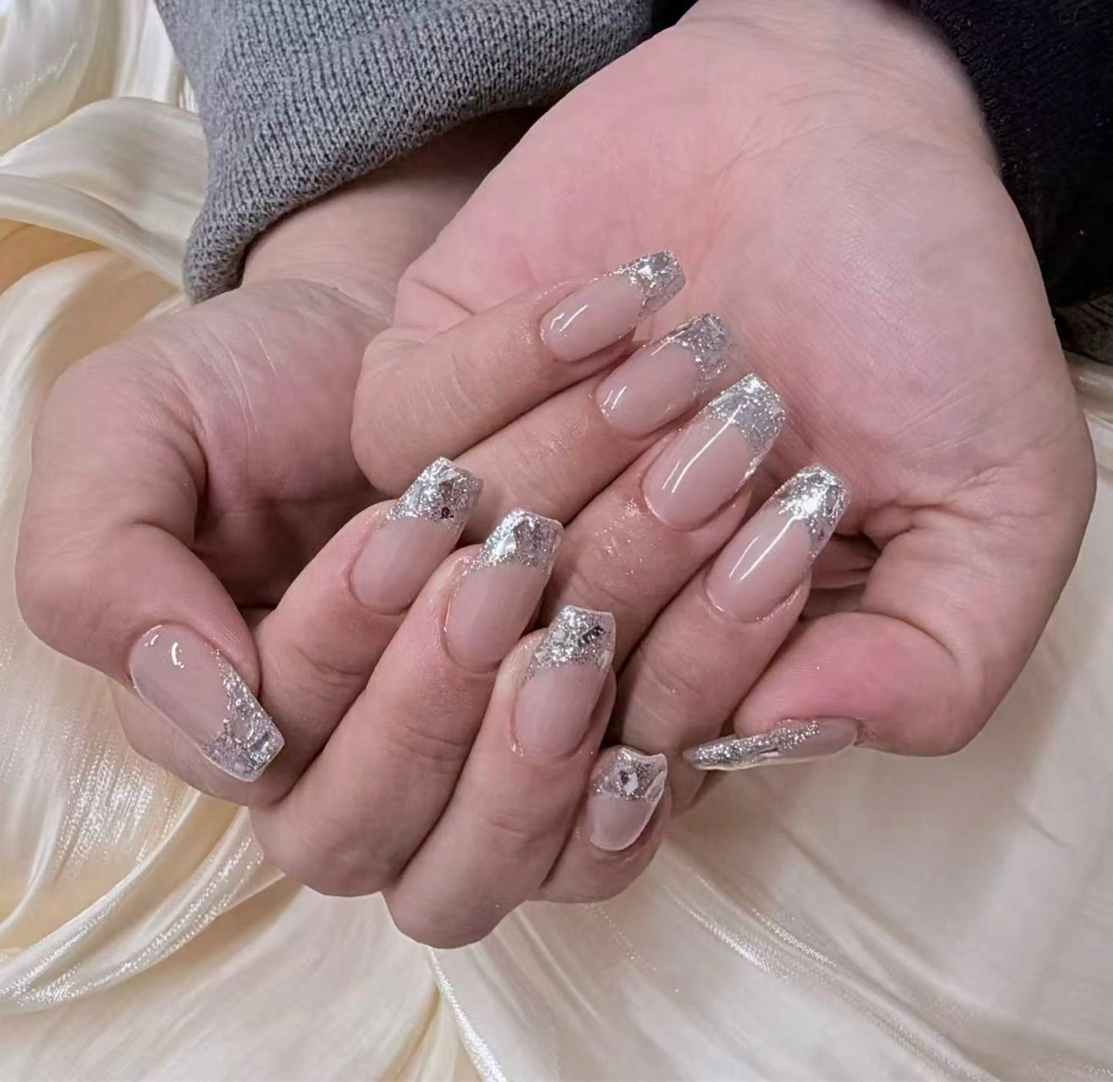 【ハンド】大人気キラキラガラスフレンチコースの写真