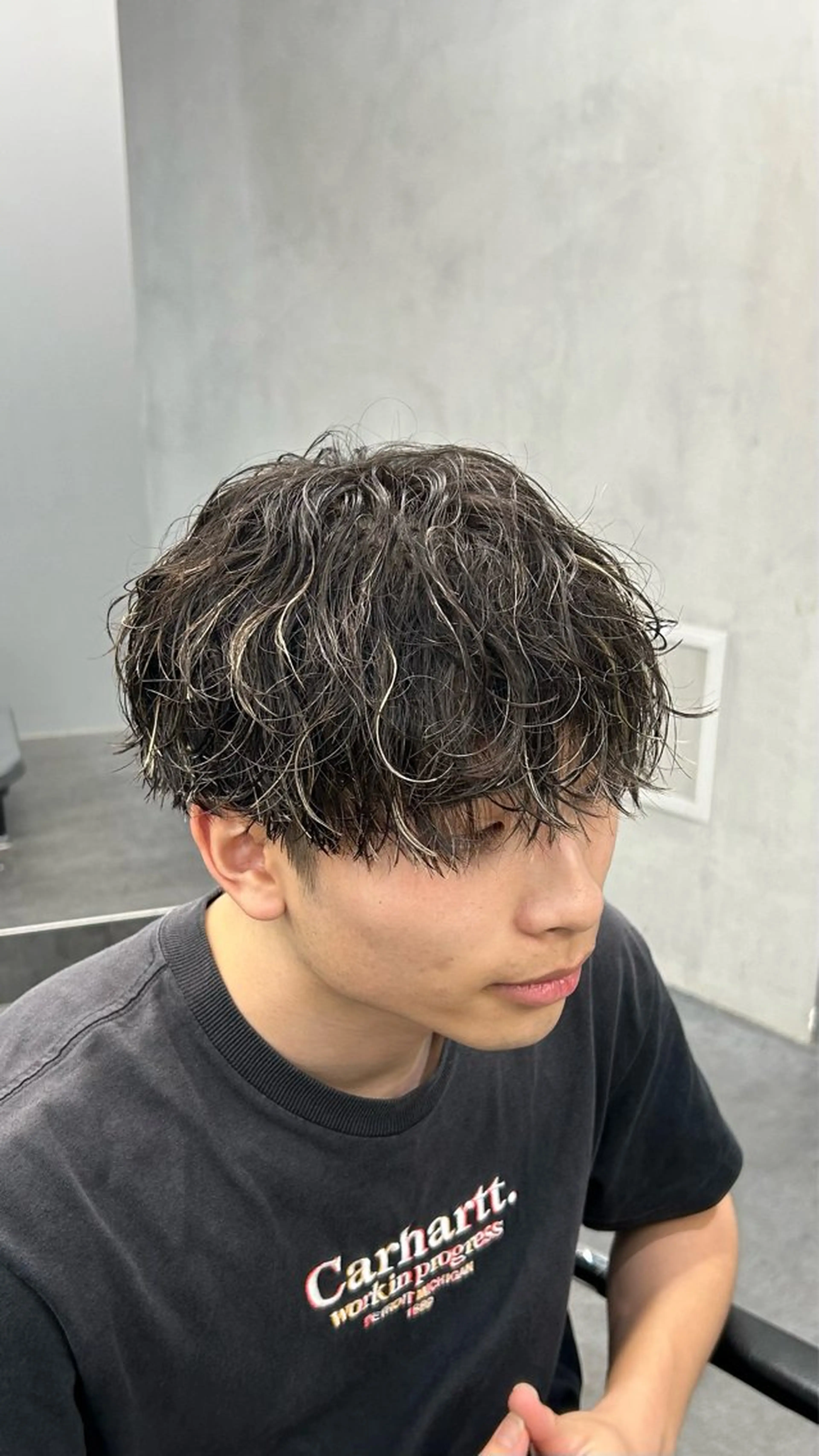 パーマ ヘアアレンジ メンズ 藤平海音/fifth PARKのヘアスタイル