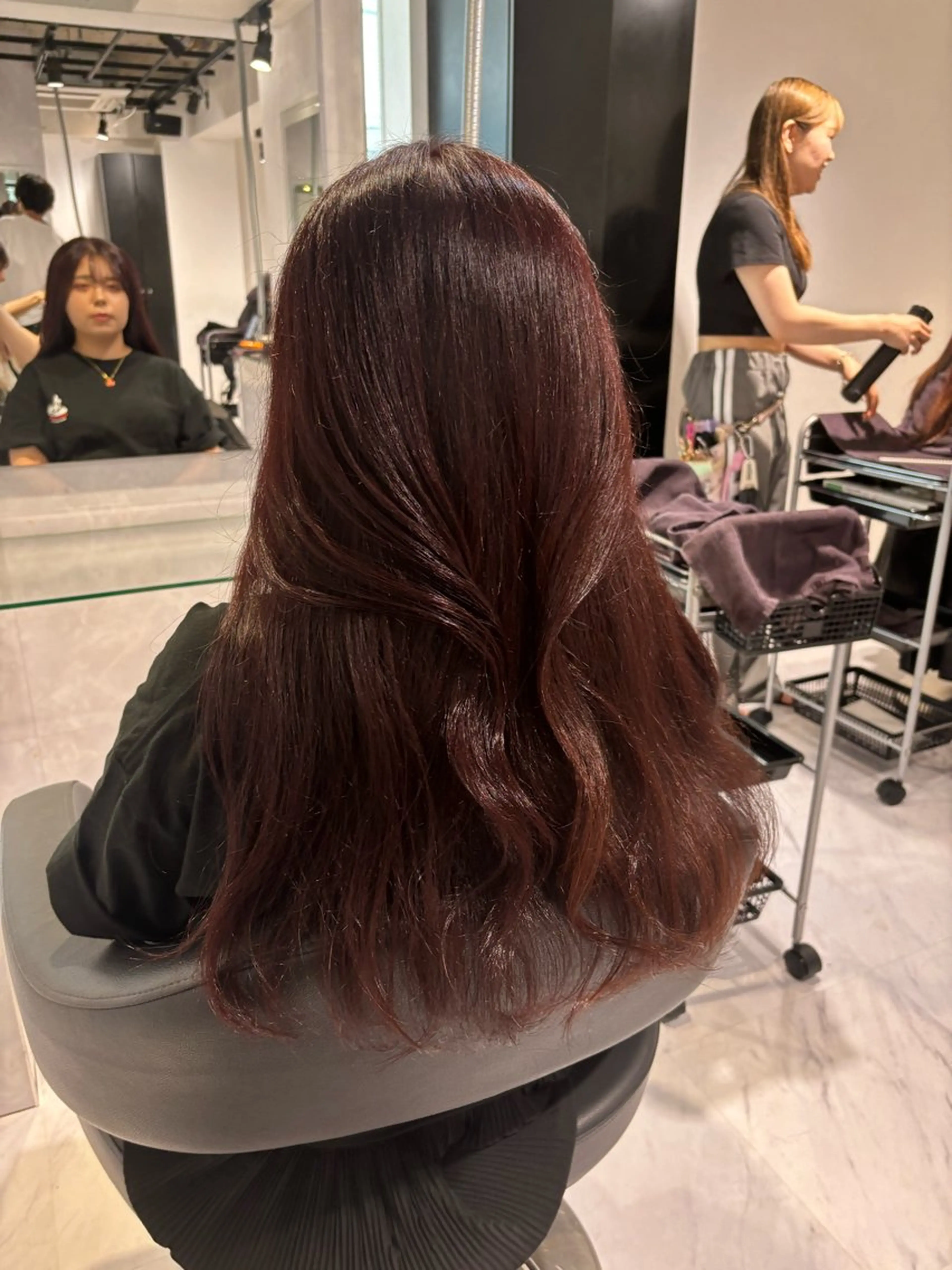 ロング カラー カット ヘアカラー トリートメント ヘッドスパ ヘアセット 表参道♡暗髪^ྀི 艶カラー♡アユミのヘアスタイル