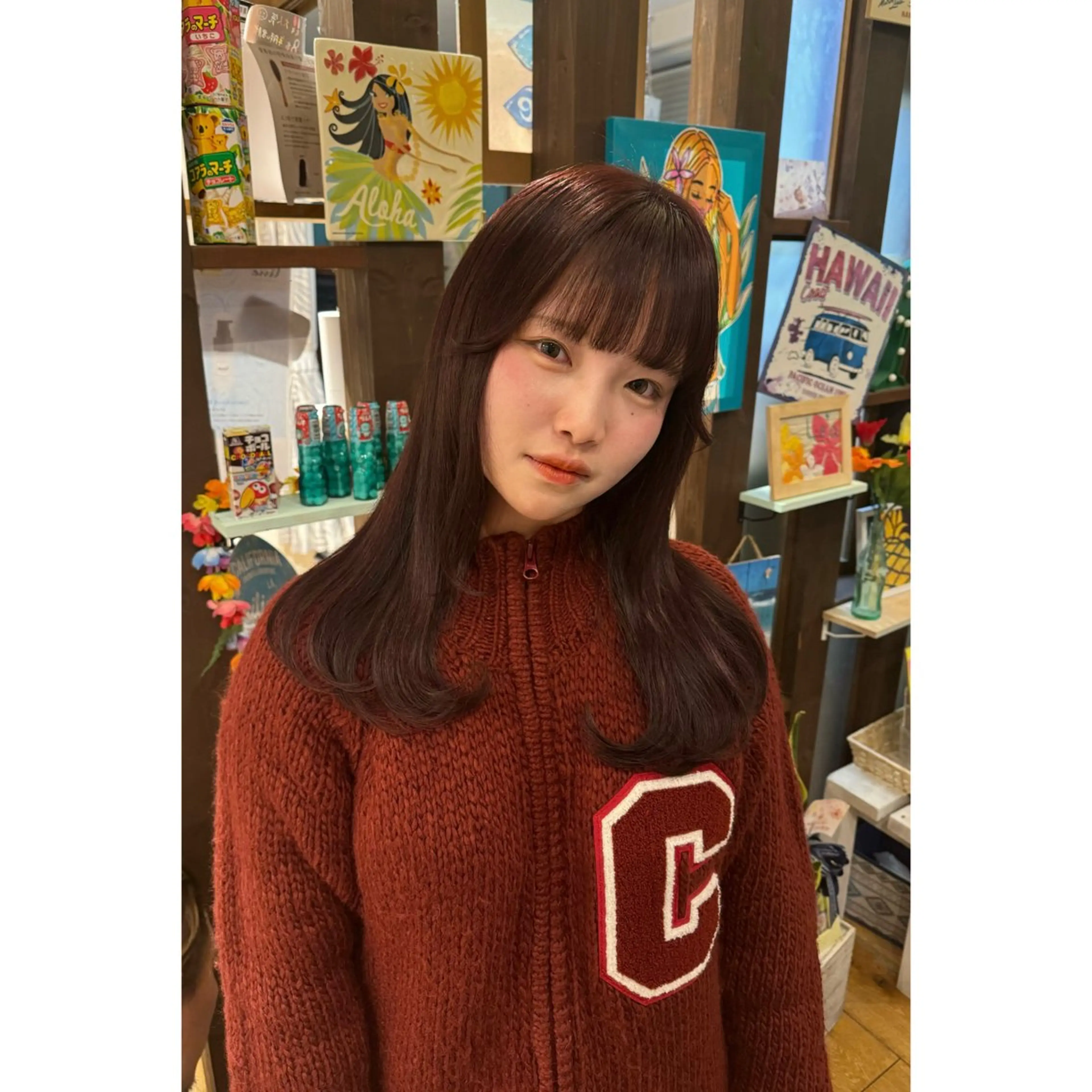 セミロング ヘアカラー ハイトーン/ ダブルカラー/透明感のヘアスタイル