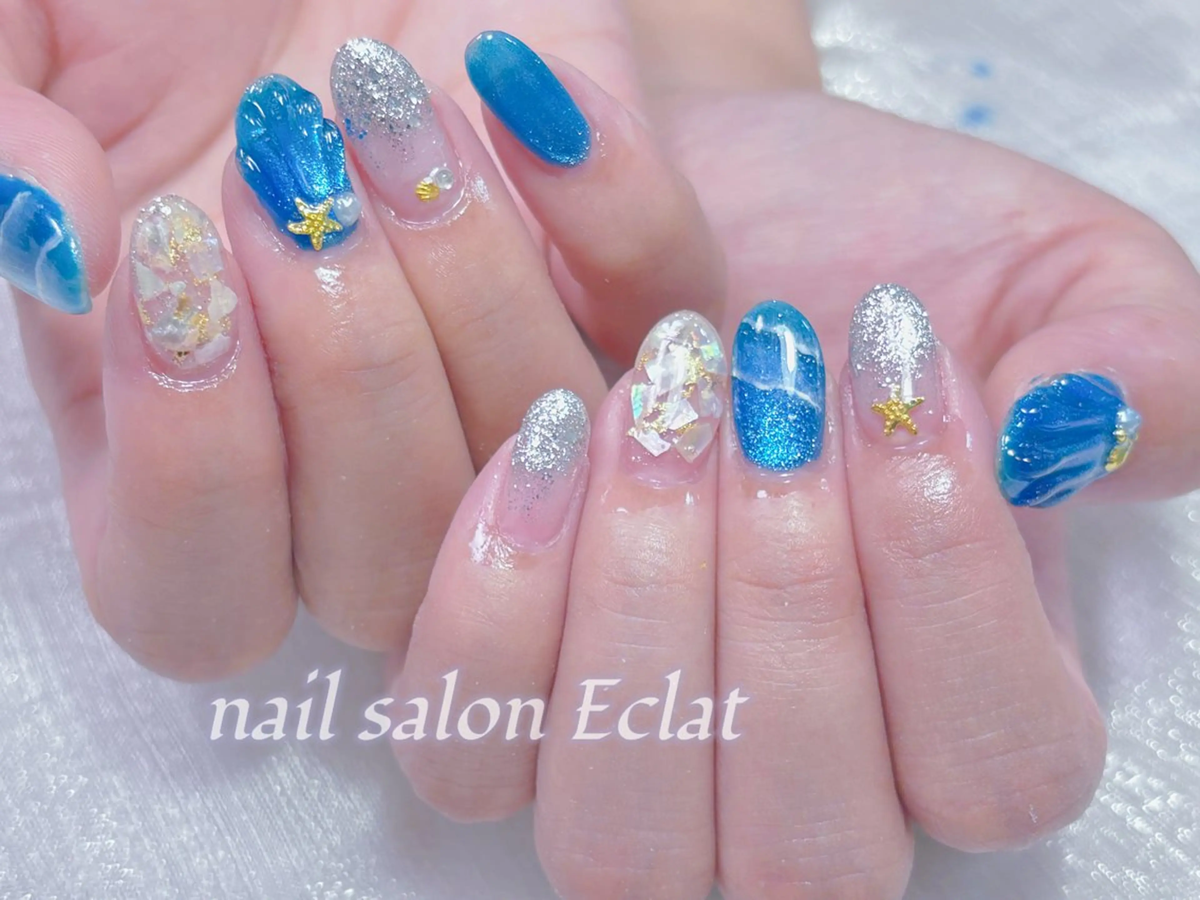 ネイル ハンドネイル ネイルサロンエクラ 🫧Shizukaのネイルデザイン