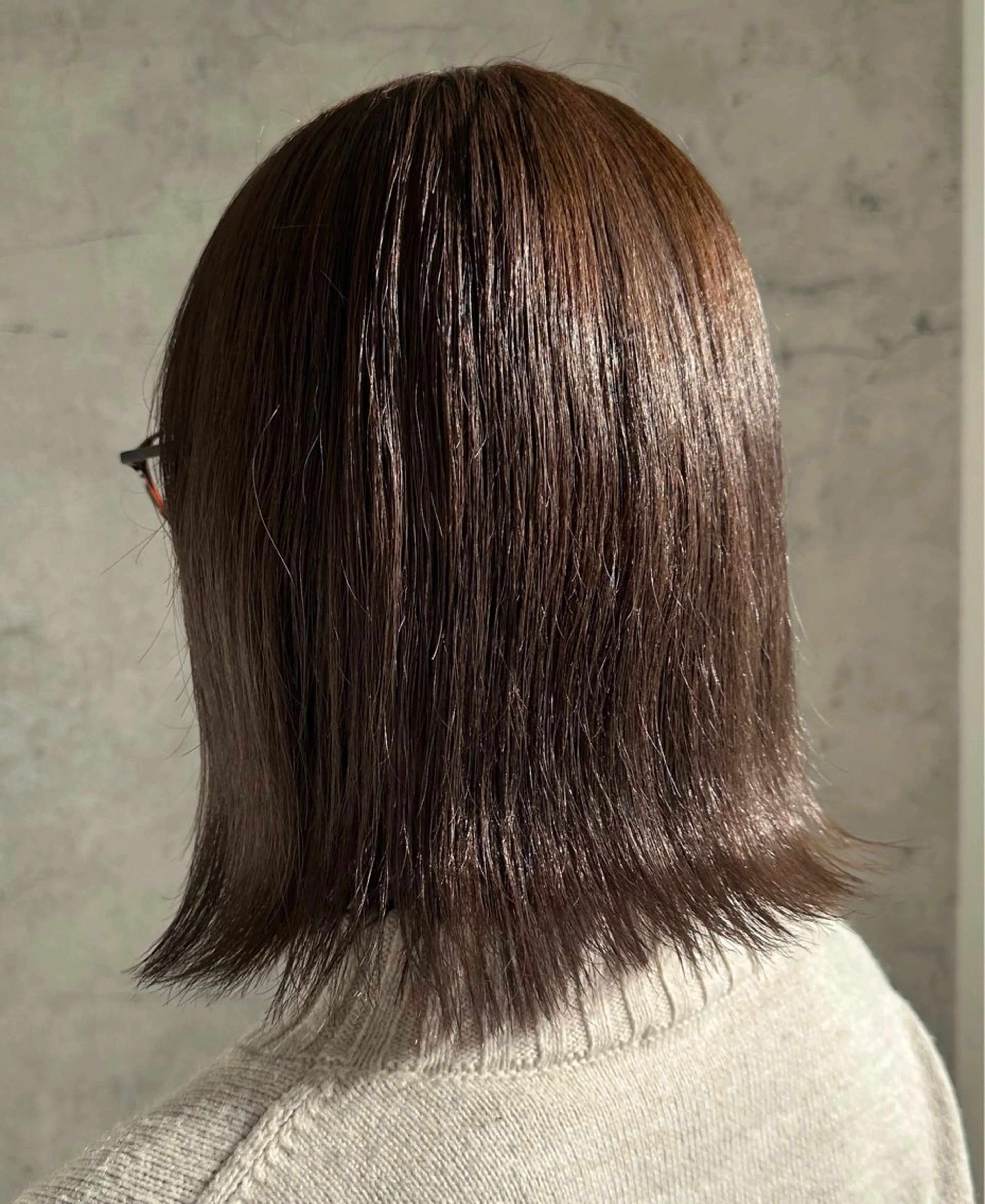 ミディアム カラー ブラウンカラー 透明感カラー Moe by aria所属・飯田 冴のヘアスタイル