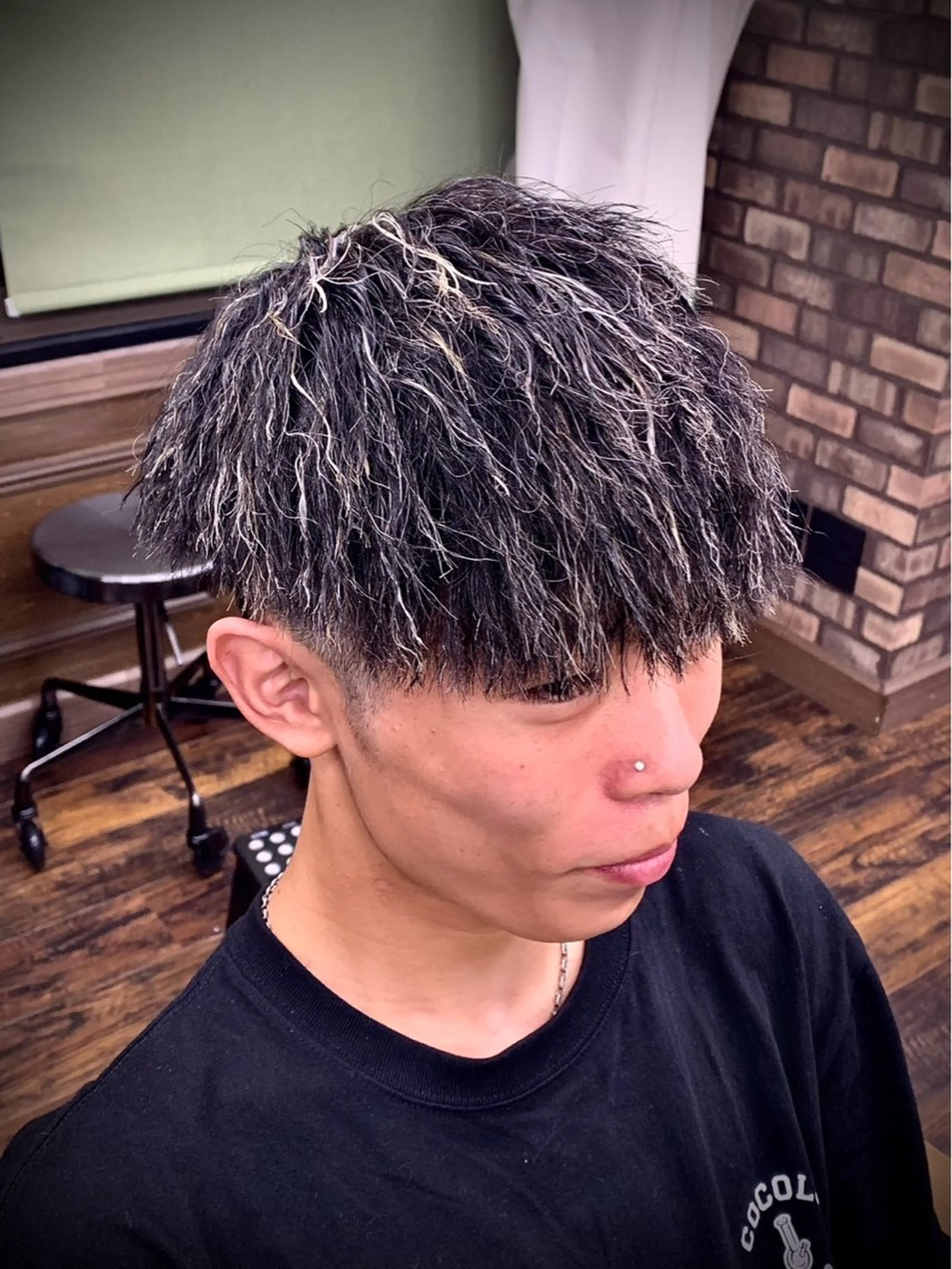 ミディアム カラー パーマ カット ヘアカラー 志厳/メンズ特化 /メンズパーマのヘアスタイル