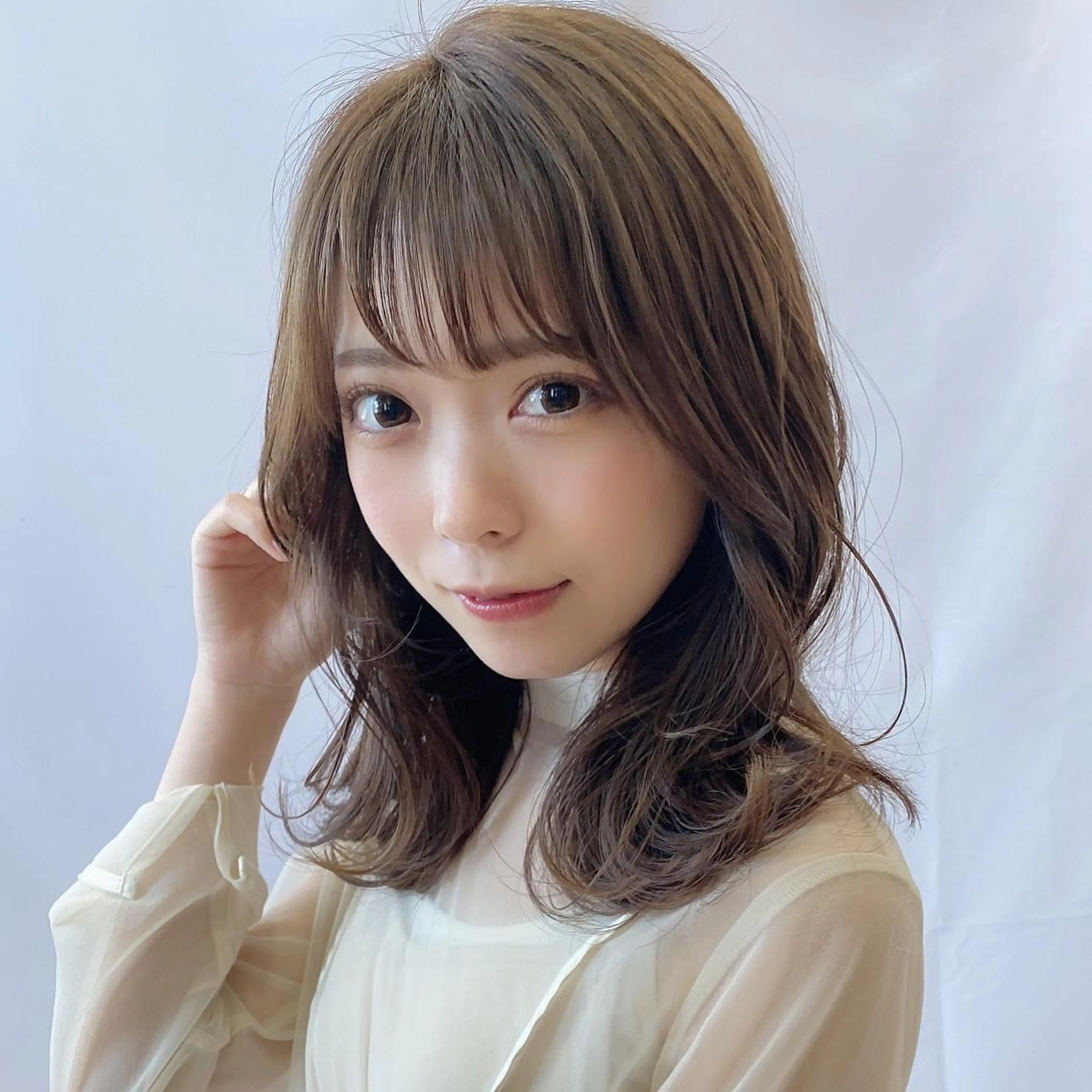 ミディアム 似合わせカット 🧡くびれヘア/前髪 顔周り🧡久原結衣のヘアスタイル