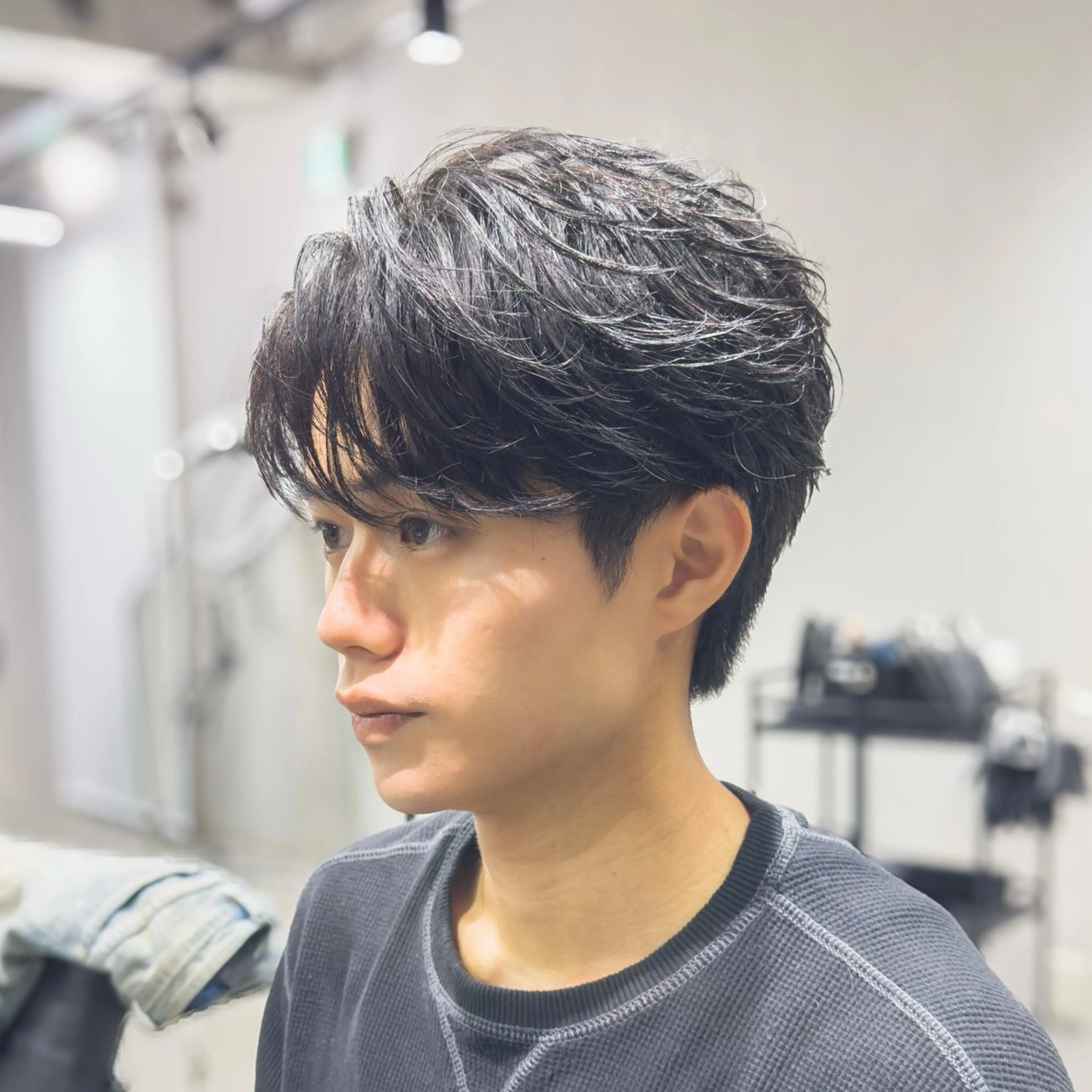 ショート パーマ メンズ フェザーパーマ メンズパーマ ショートヘア カット パーマ トリートメント フェザーパーマ職人 🪶ryosukeのヘアスタイル