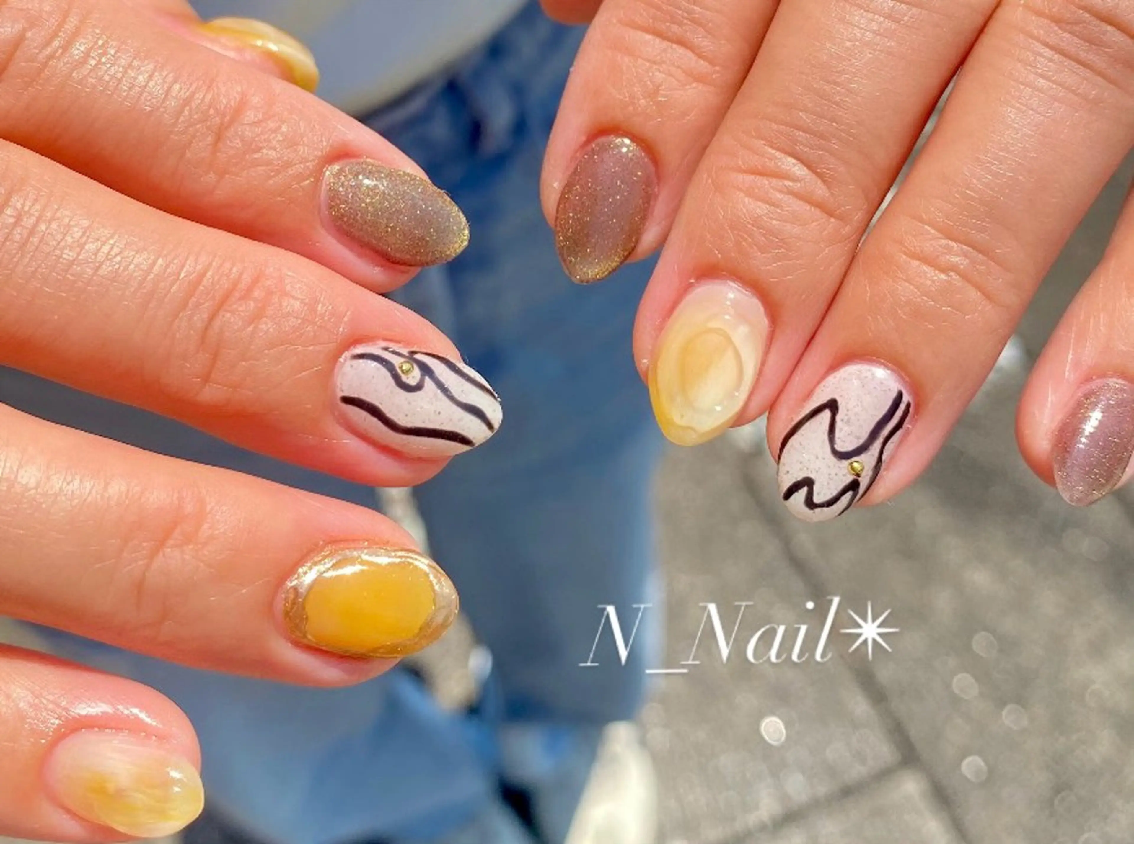 ミディアム ハンドネイル Mikami Nanaのネイルデザイン