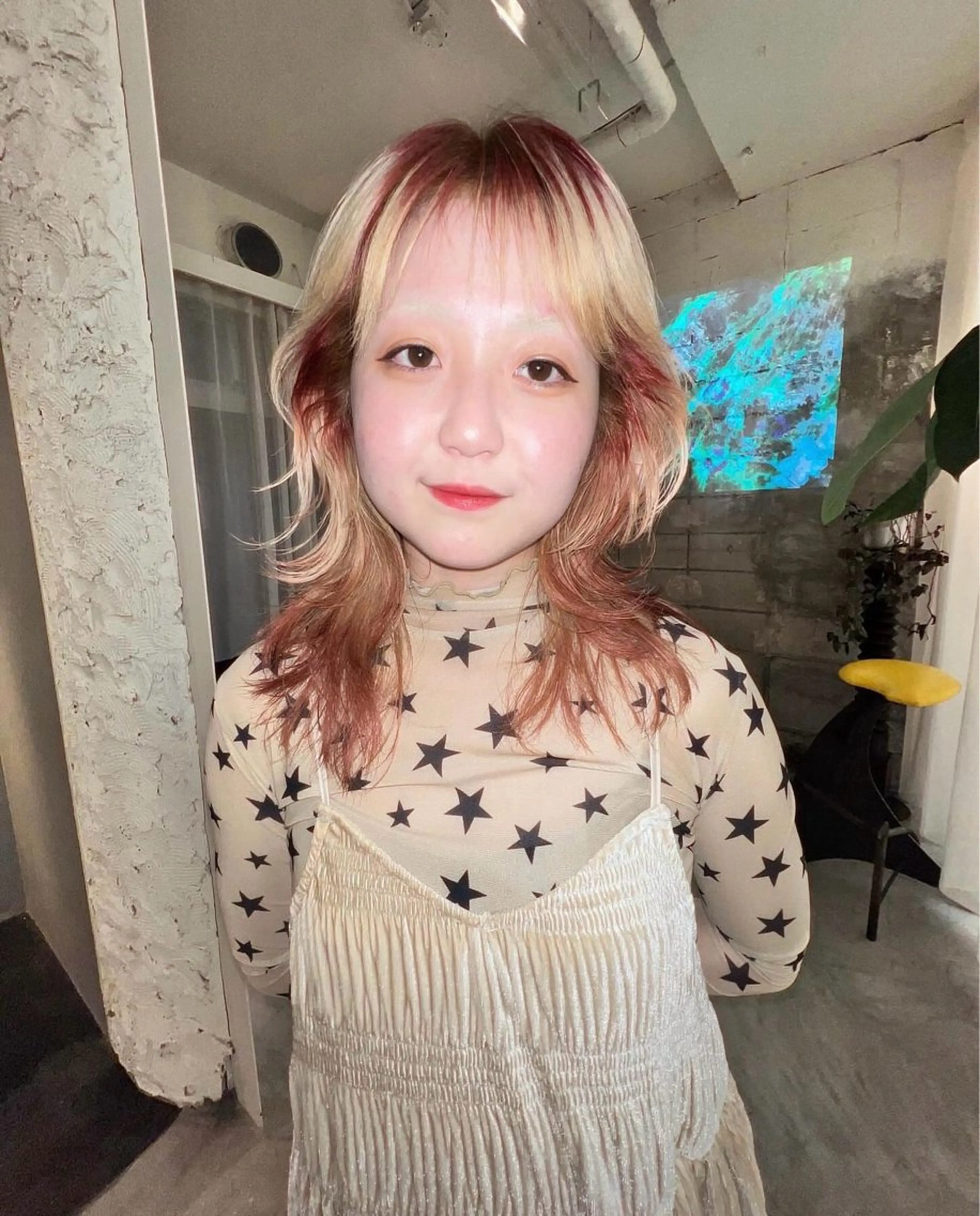 ロング カラー カット ヘアカラー haco＋所属・圧倒的デザイン力 店長🎨RENAのヘアスタイル