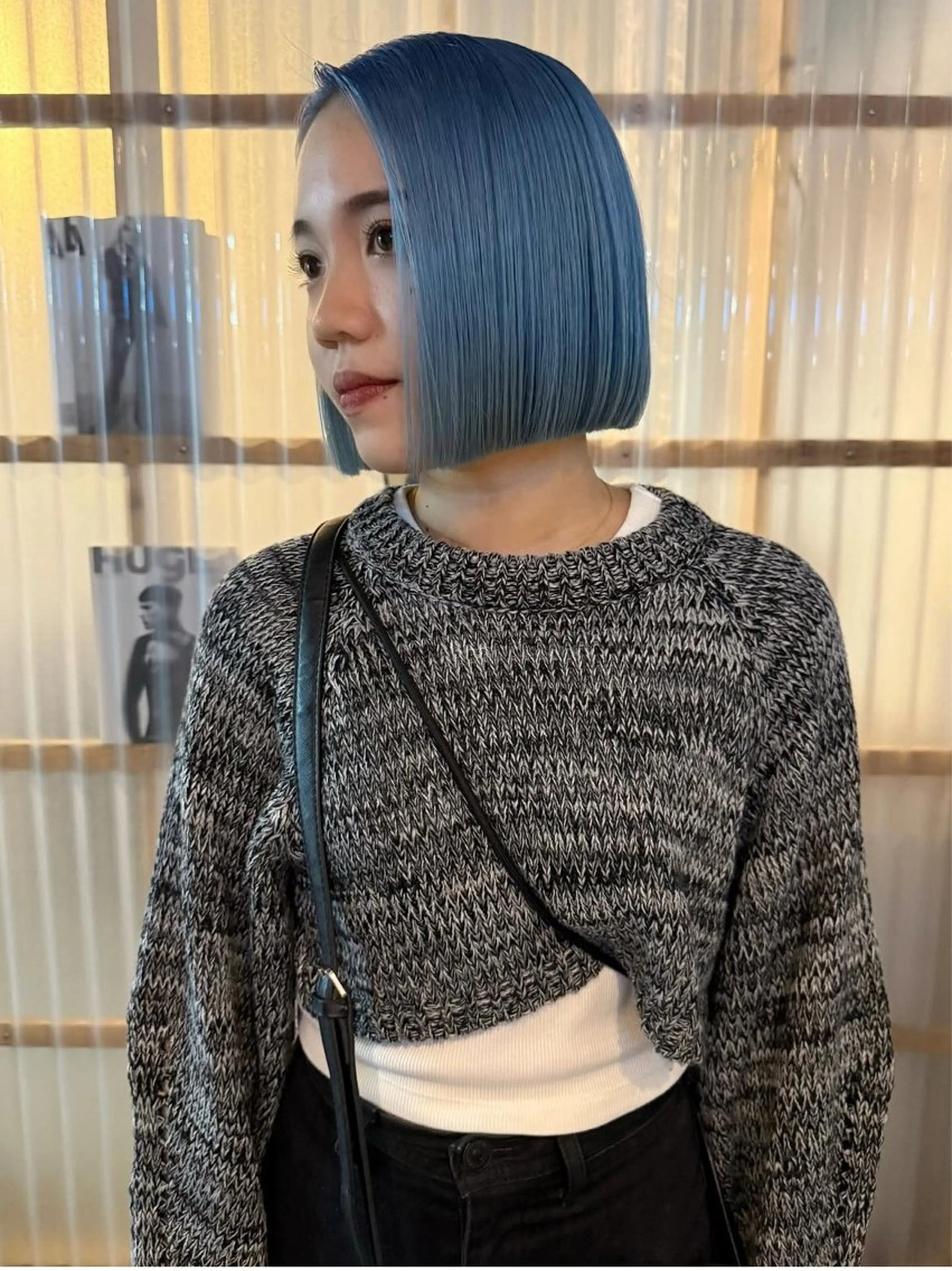 ショート カラー 黒髪 ブリーチ デザインカラー ダブルカラー ハイライトカラー カット パーマ トリートメント PARKiiiNG 大阪/心斎橋/新町のヘアスタイル