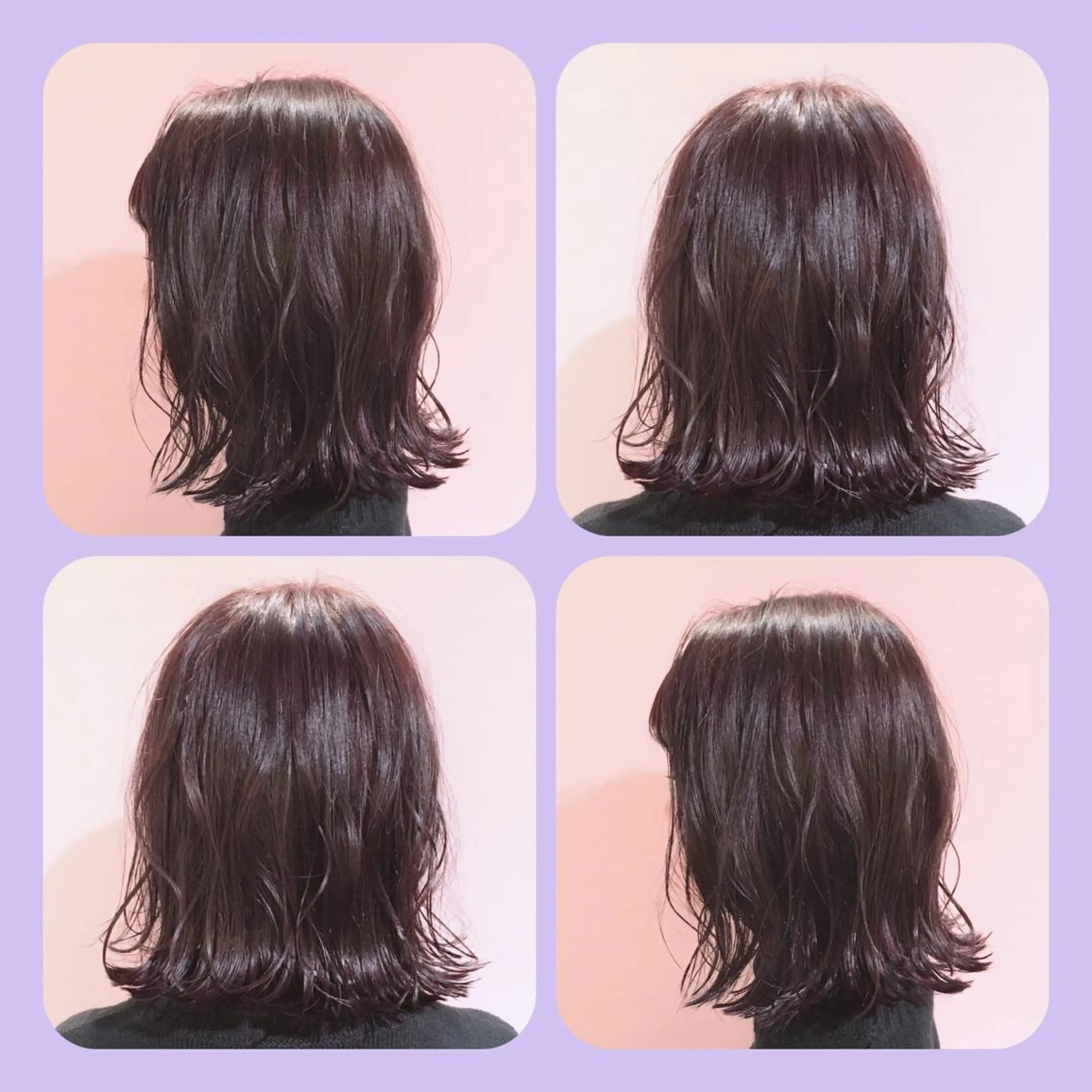 ミディアム カラー ヘアアレンジ バイオレットカラー As hair所属・柔らか垢抜けｶﾗｰと ｶｯﾄ🫧ASUKAのヘアスタイル