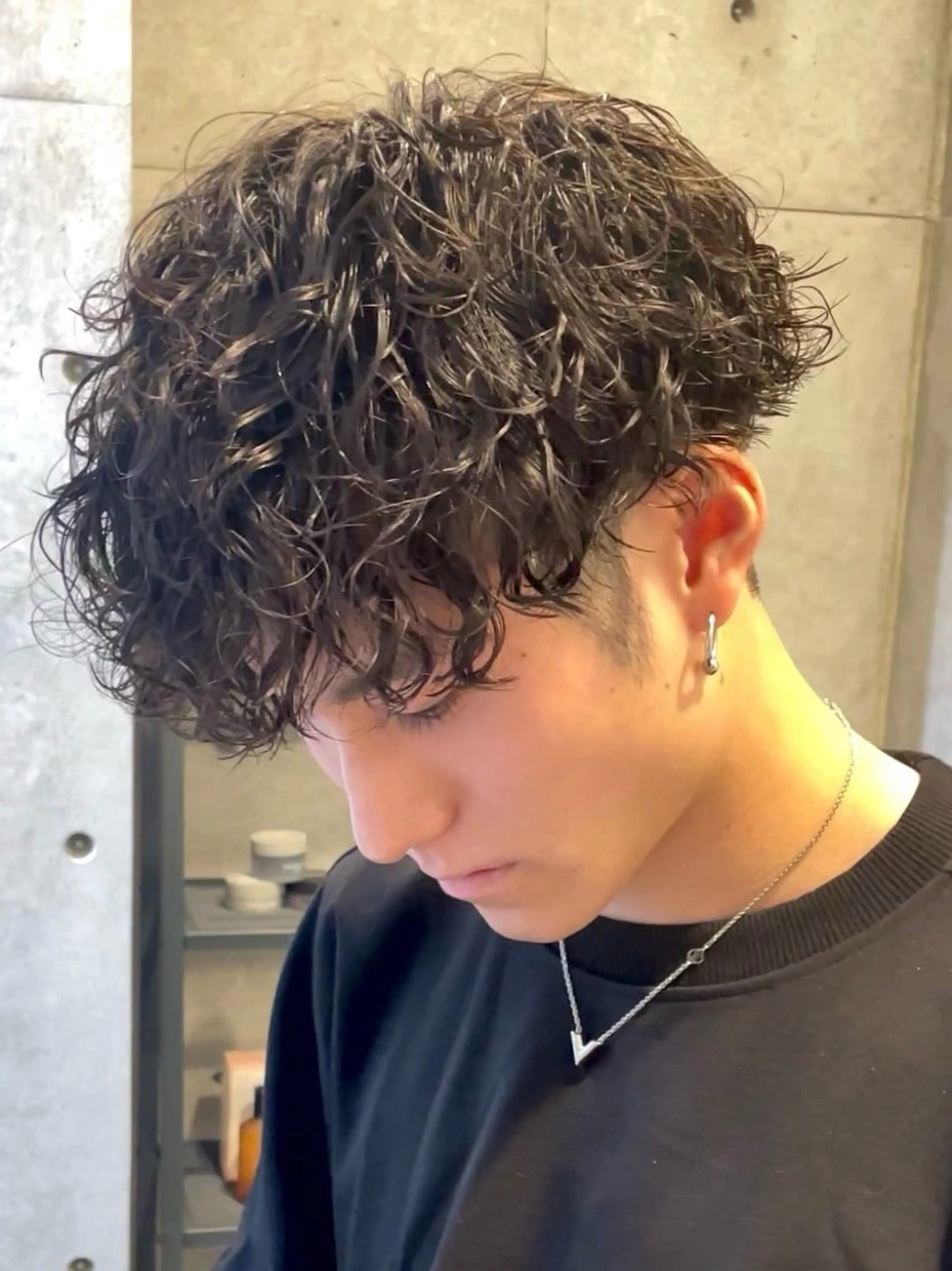 メンズカット+ツイストスパイラルの写真