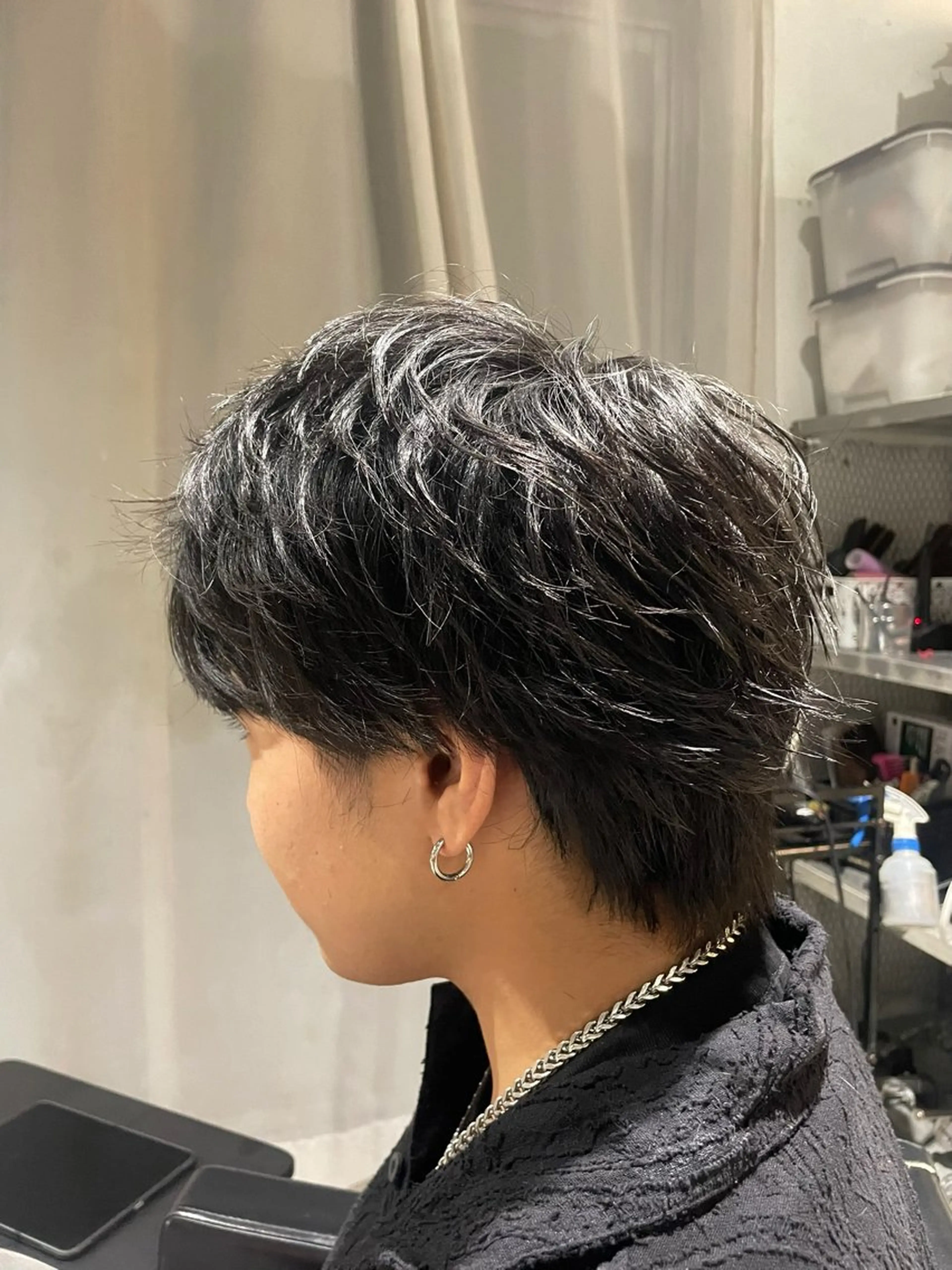 メンズ メンズウルフカット ウルフカット メンズ/ハイトーン 【yoshiki】のヘアスタイル