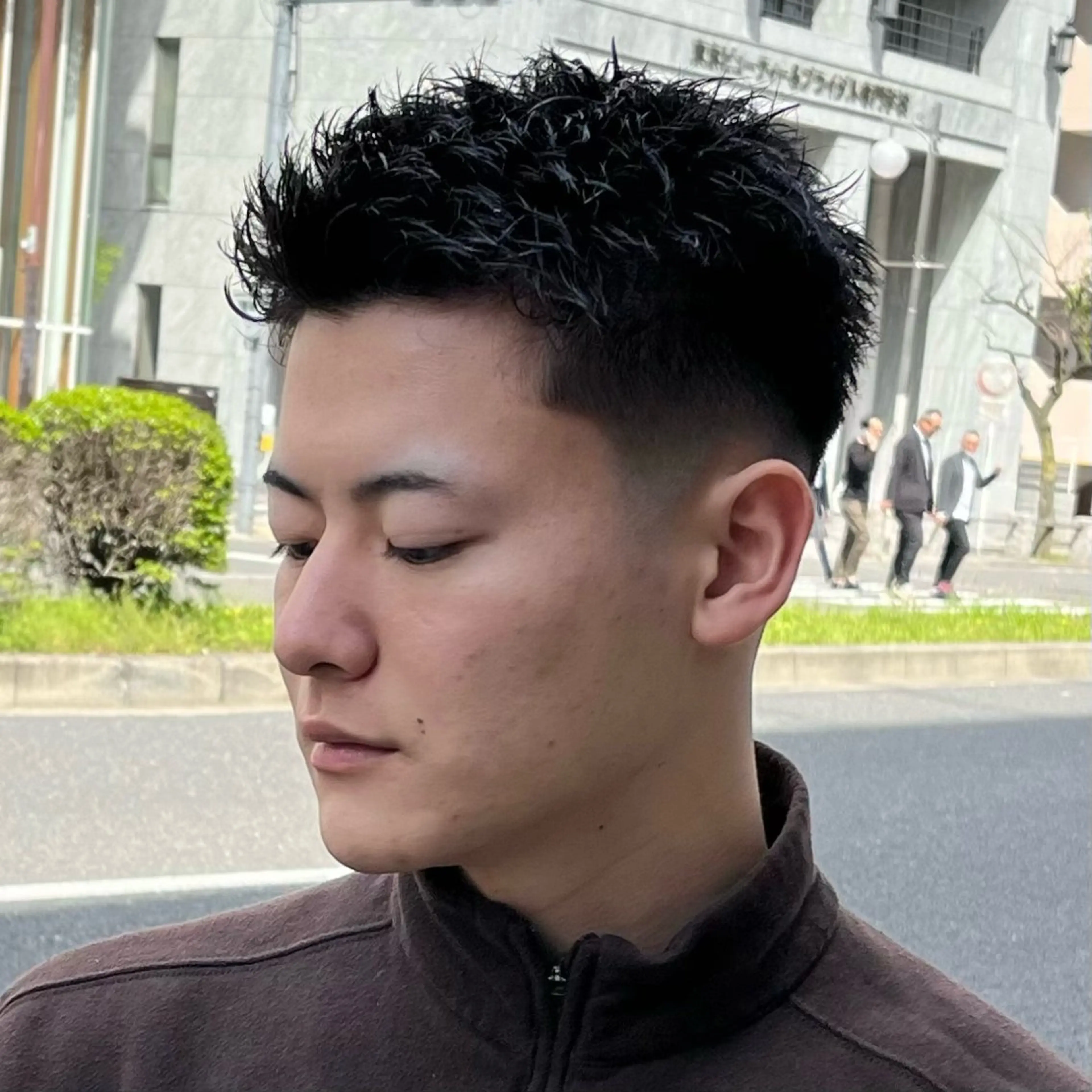 ショート メンズ フェードカット メンズメッシュ メンズパーマ スパイキーショート ショートヘア カット 立川/メンズパーマ 厚進太郎のヘアスタイル