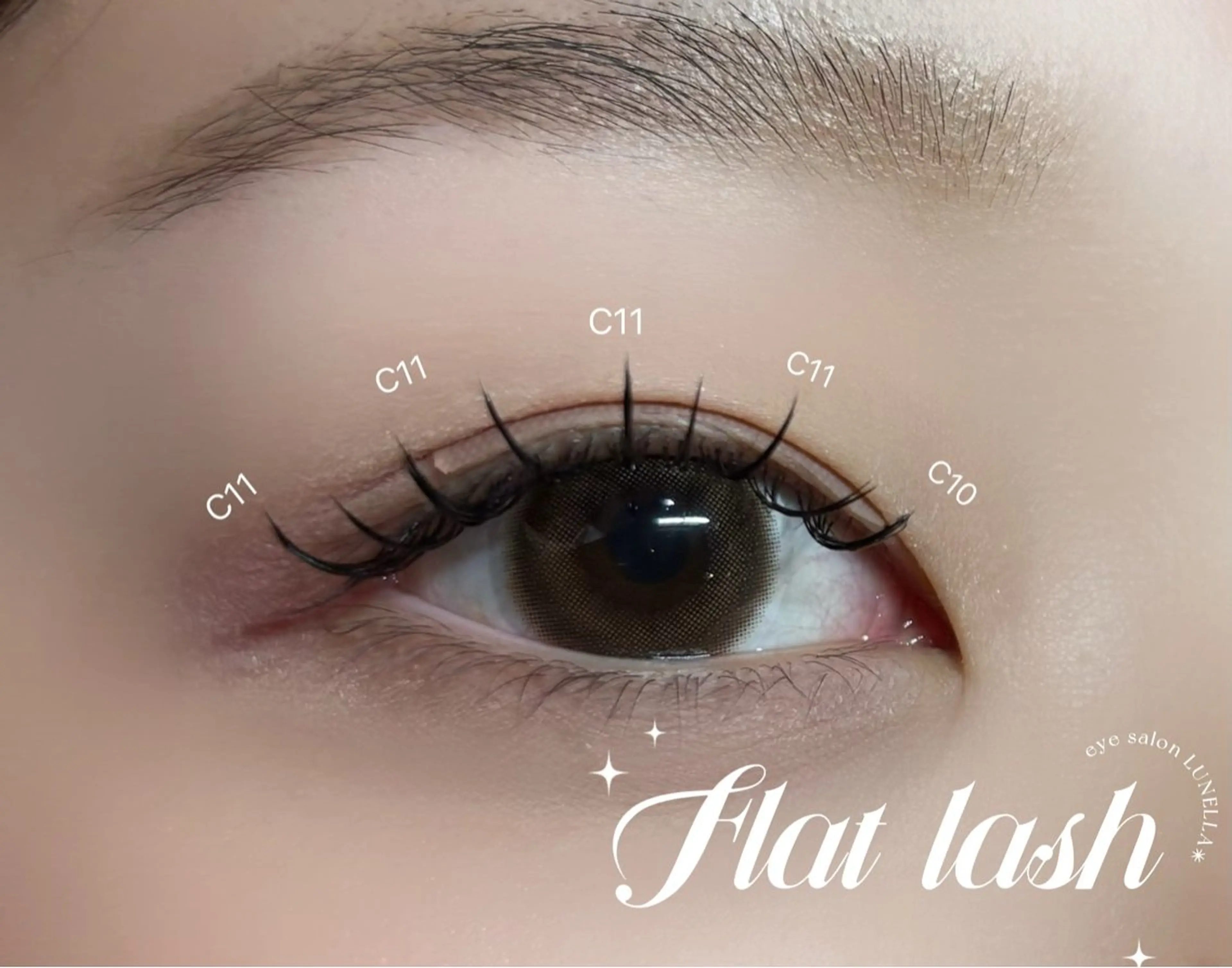 マツエク・マツパ フラットラッシュ マツエク 💛LUNELLA MIKU💛のマツエク・マツパデザイン