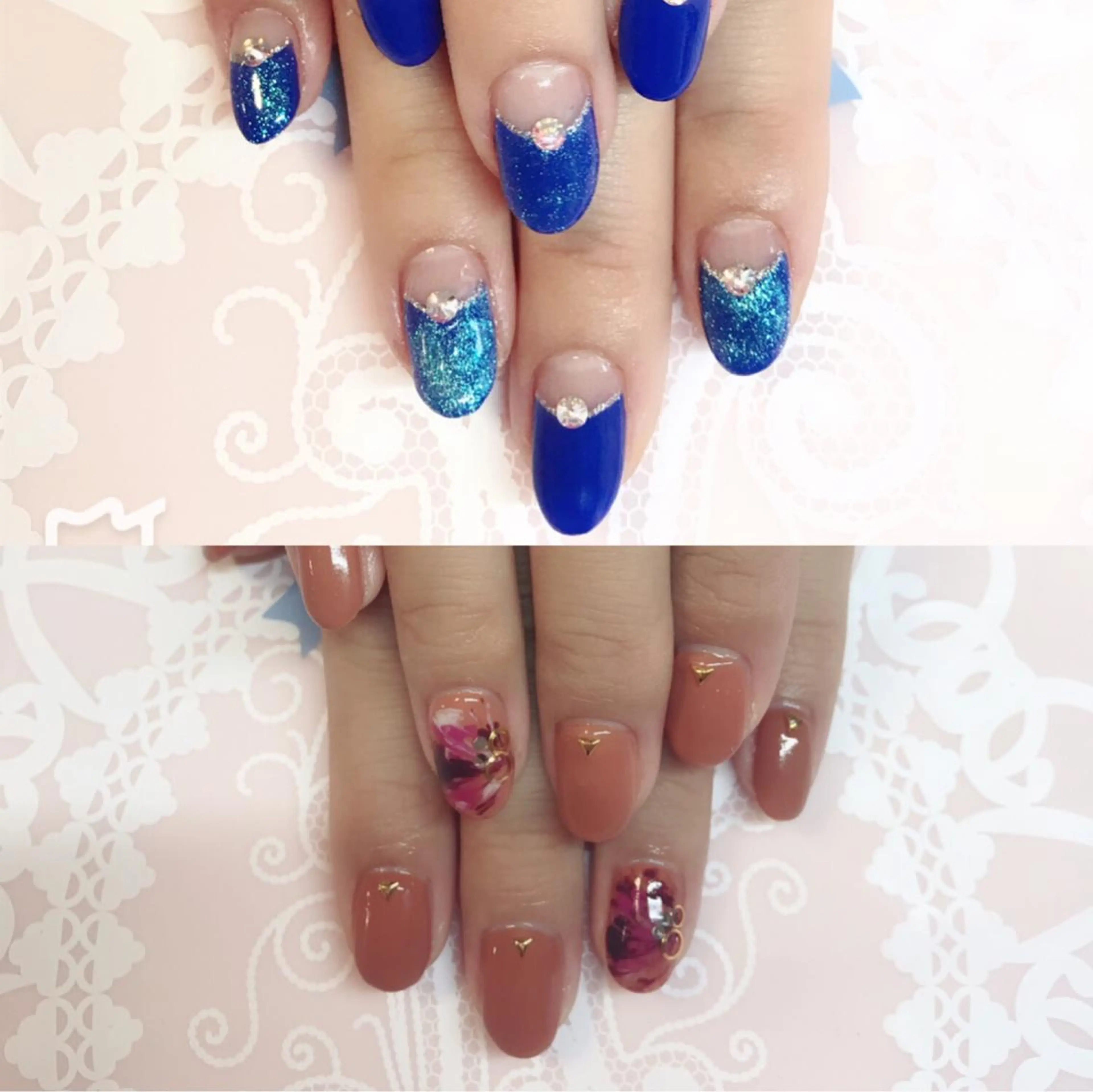 ネイル Chiara チップ長さ出しのネイルデザイン