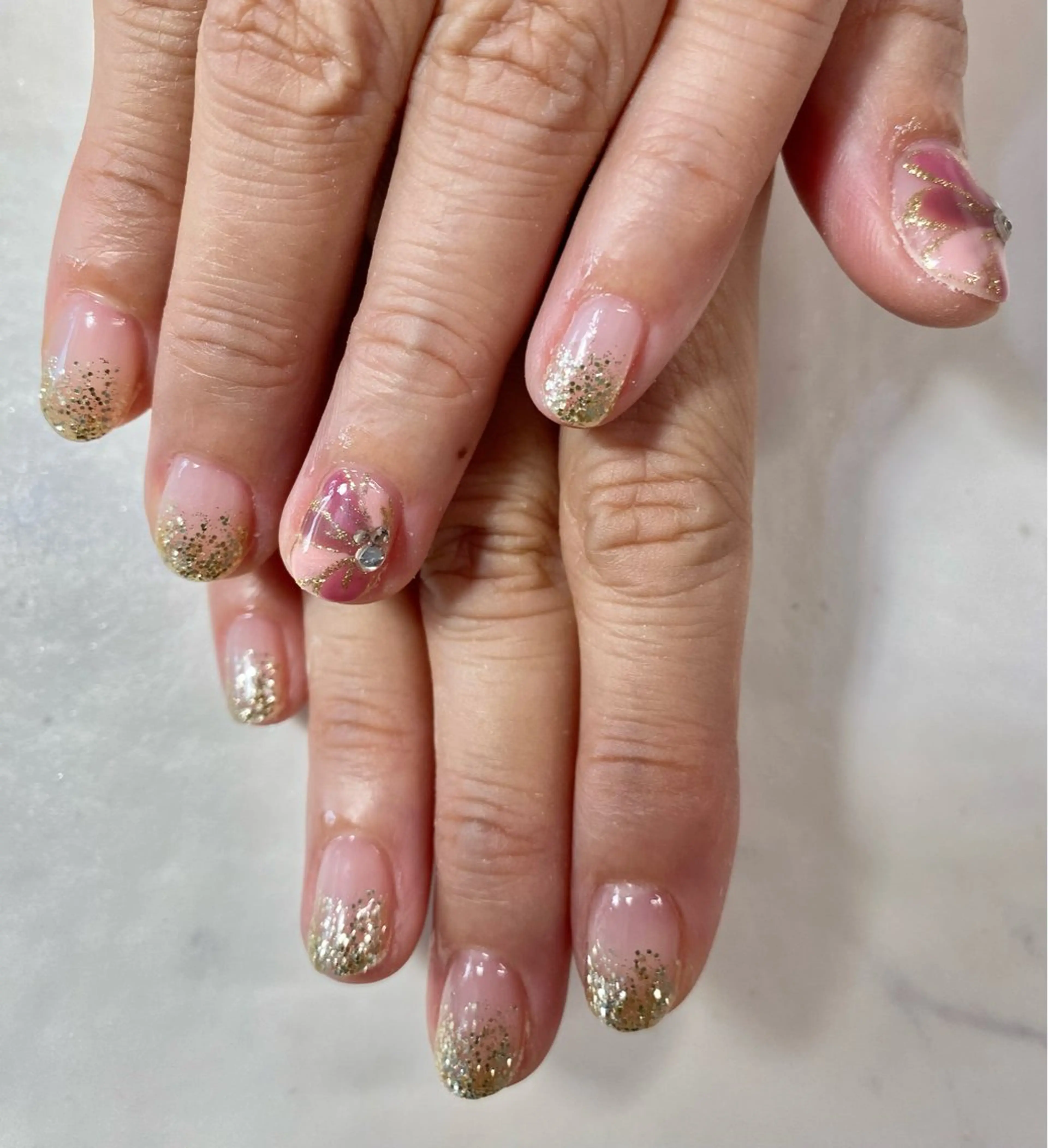 ネイル シンプルネイル Three いわなべのネイルデザイン