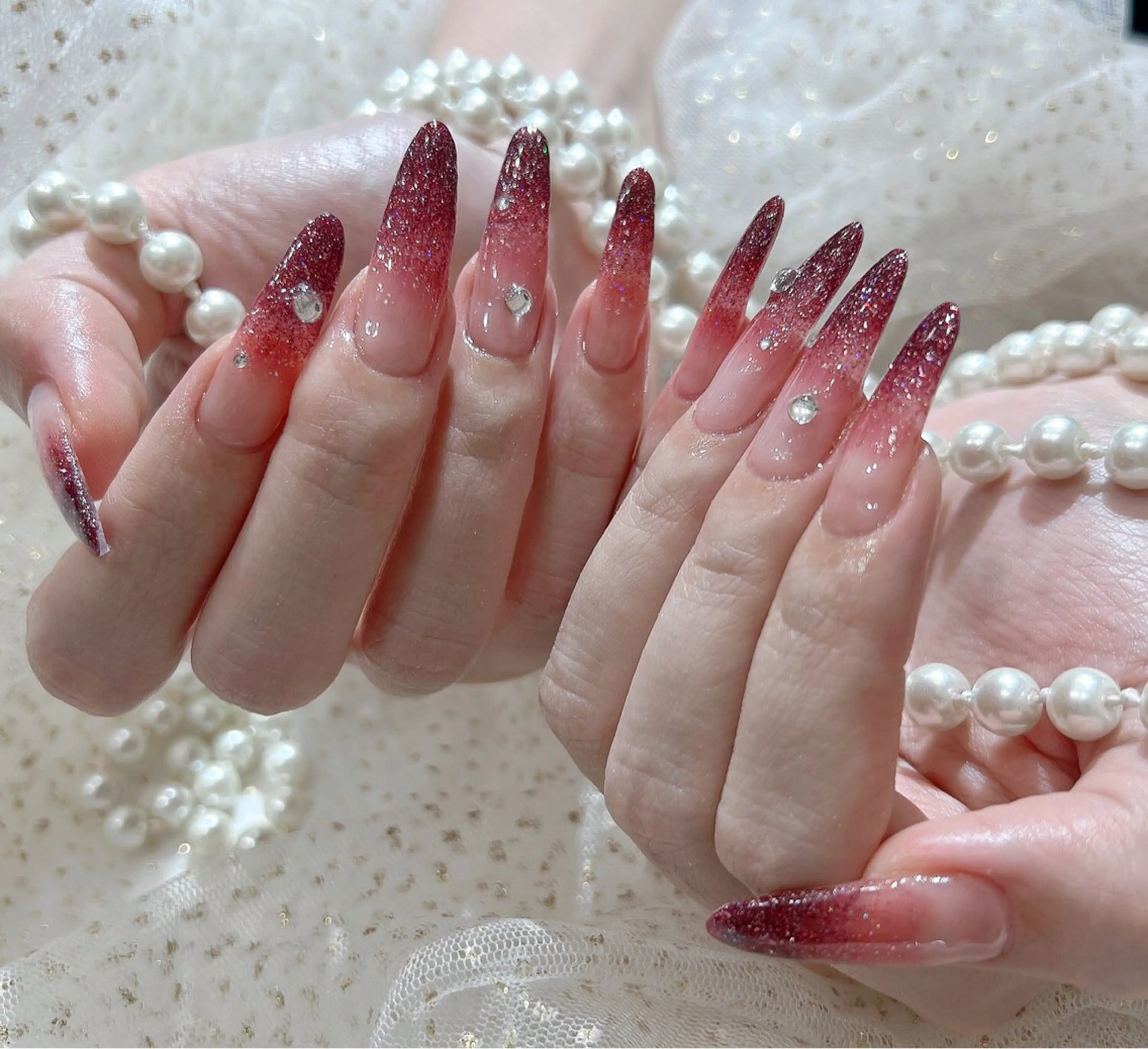 ネイル ストーンネイル Umi nail& eyelashのネイルデザイン