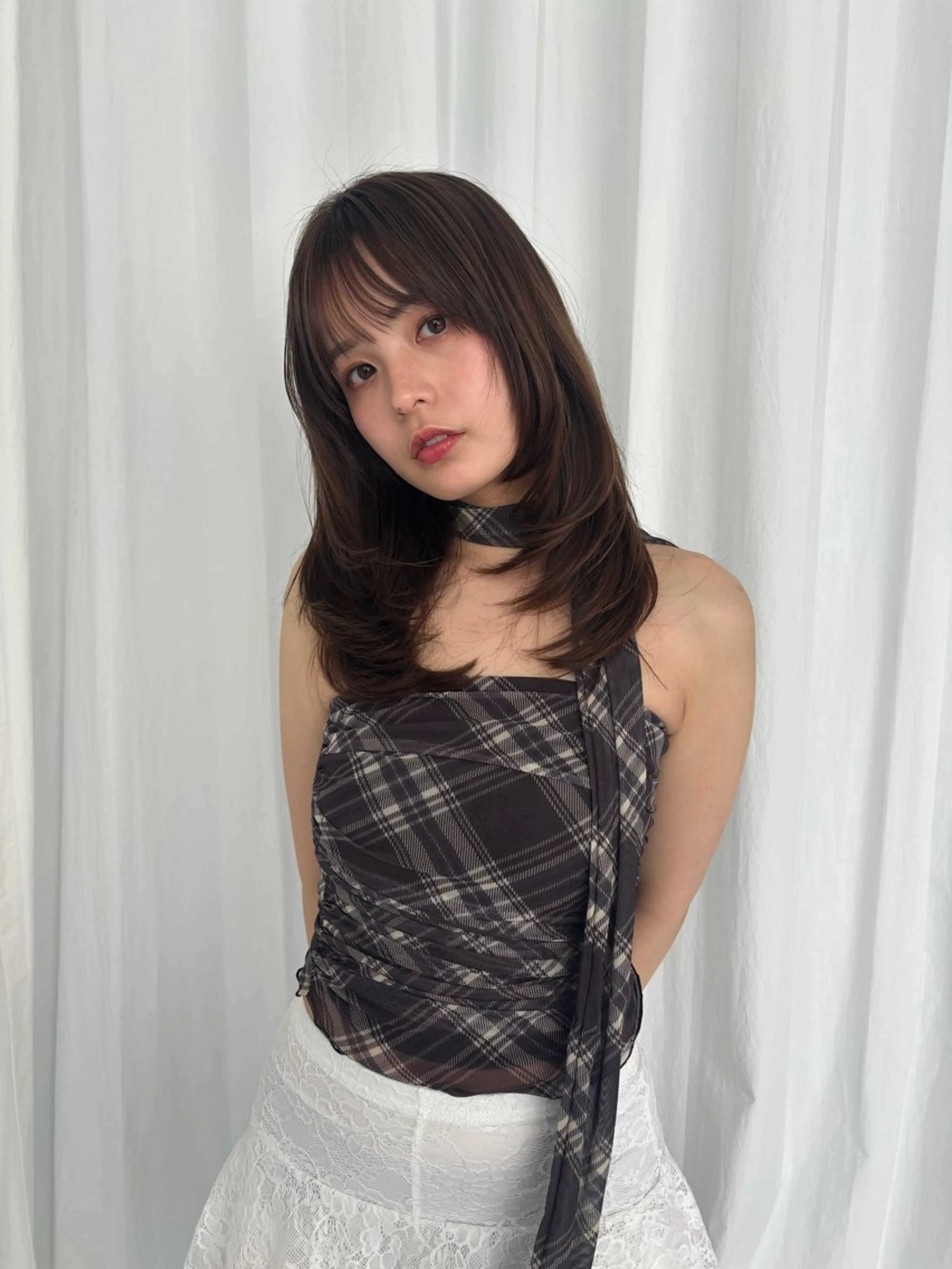 セミロング レイヤーカット カット ヘアカラー トリートメント レイヤーカット🎀 kanaのヘアスタイル