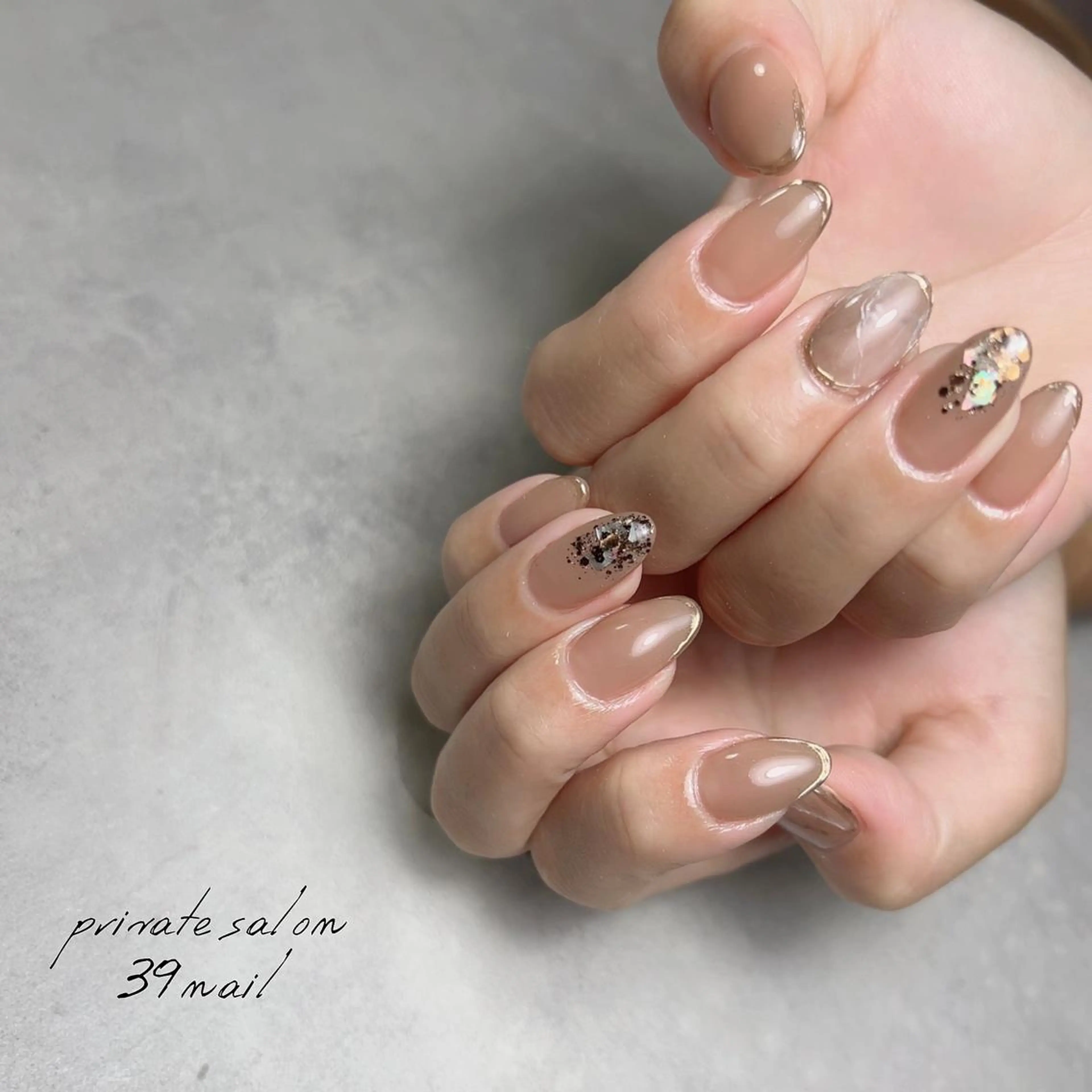 ミディアム ネイル ハンドネイル 京橋 【39nail】のネイルデザイン
