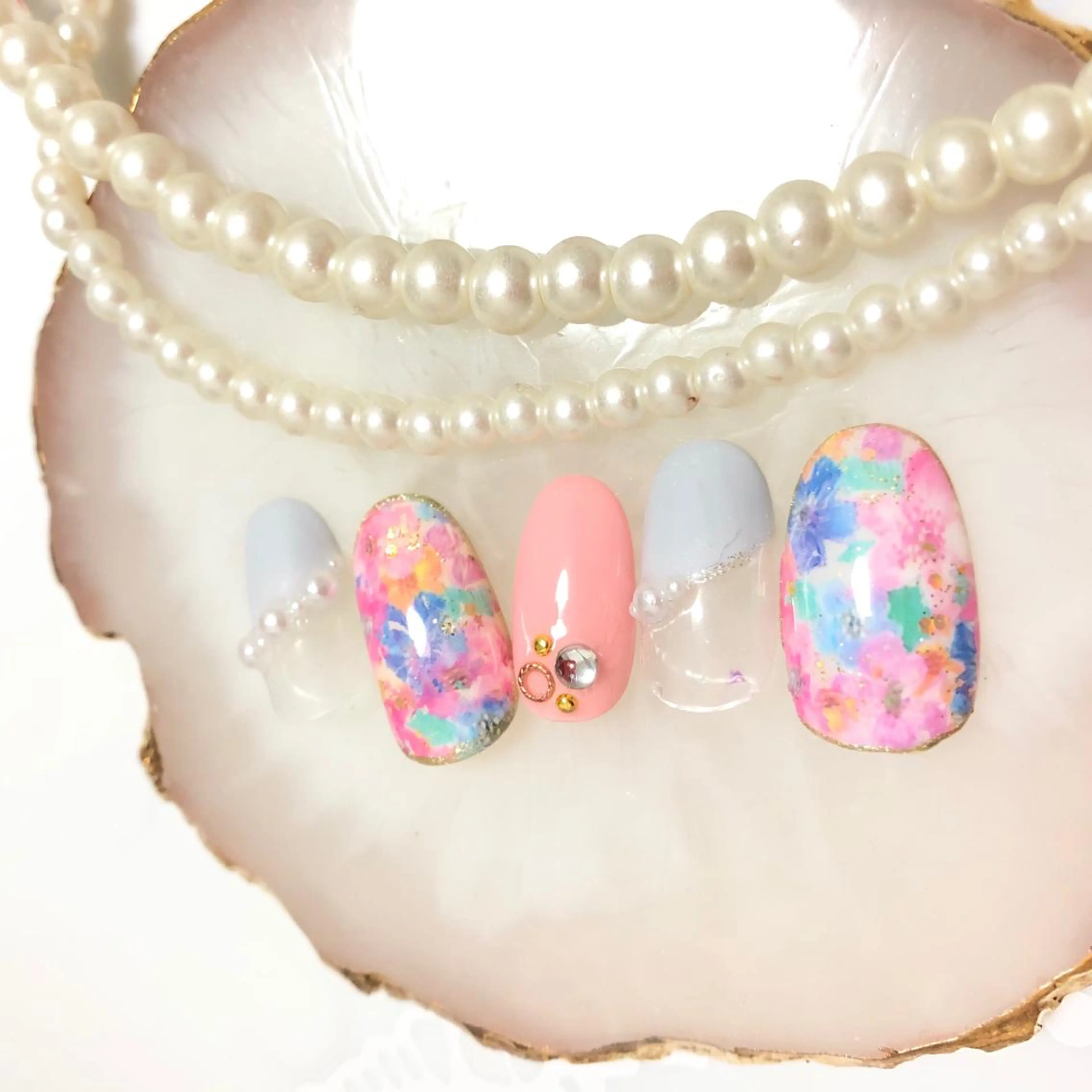 ネイル フラワーネイル ネイルサロン ティンタ所属・馬場 典子のネイルデザイン