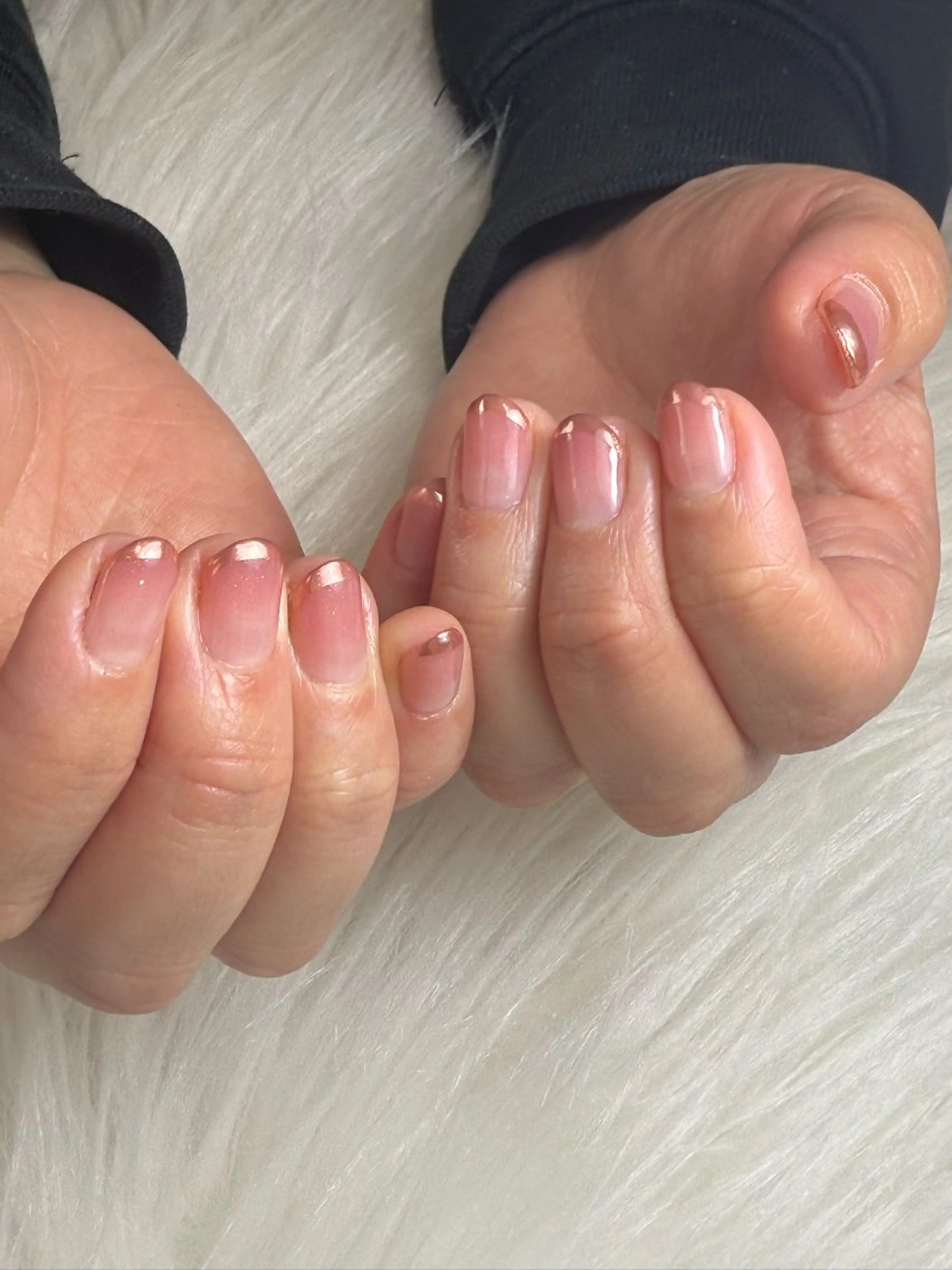 ネイル フレンチネイル グラデーション ミラーネイル シンプルネイル Luana nailのネイルデザイン