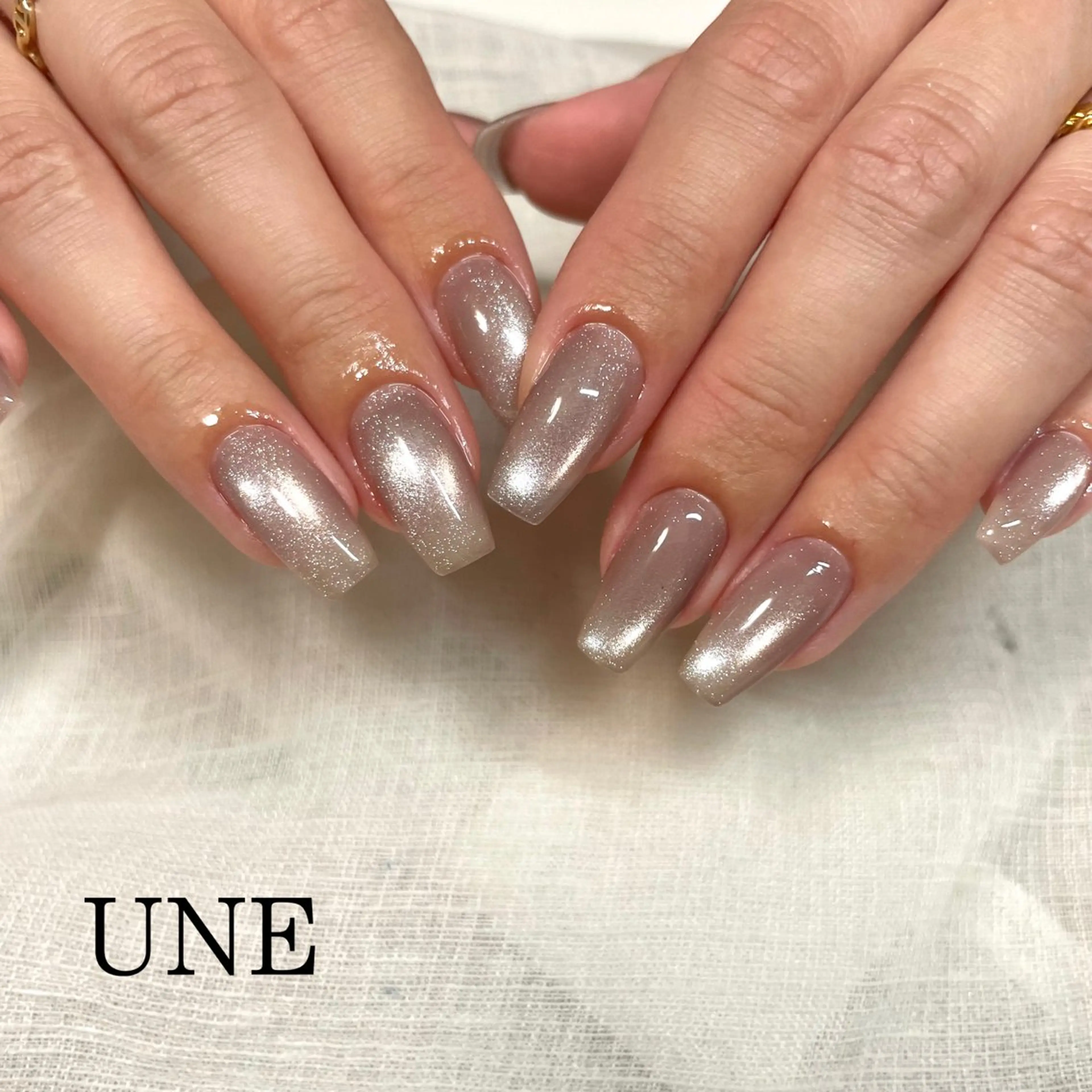 ネイル フラッシュネイル フラッシュマグ UNE.【ユヌ】 Jr.NANAのネイルデザイン