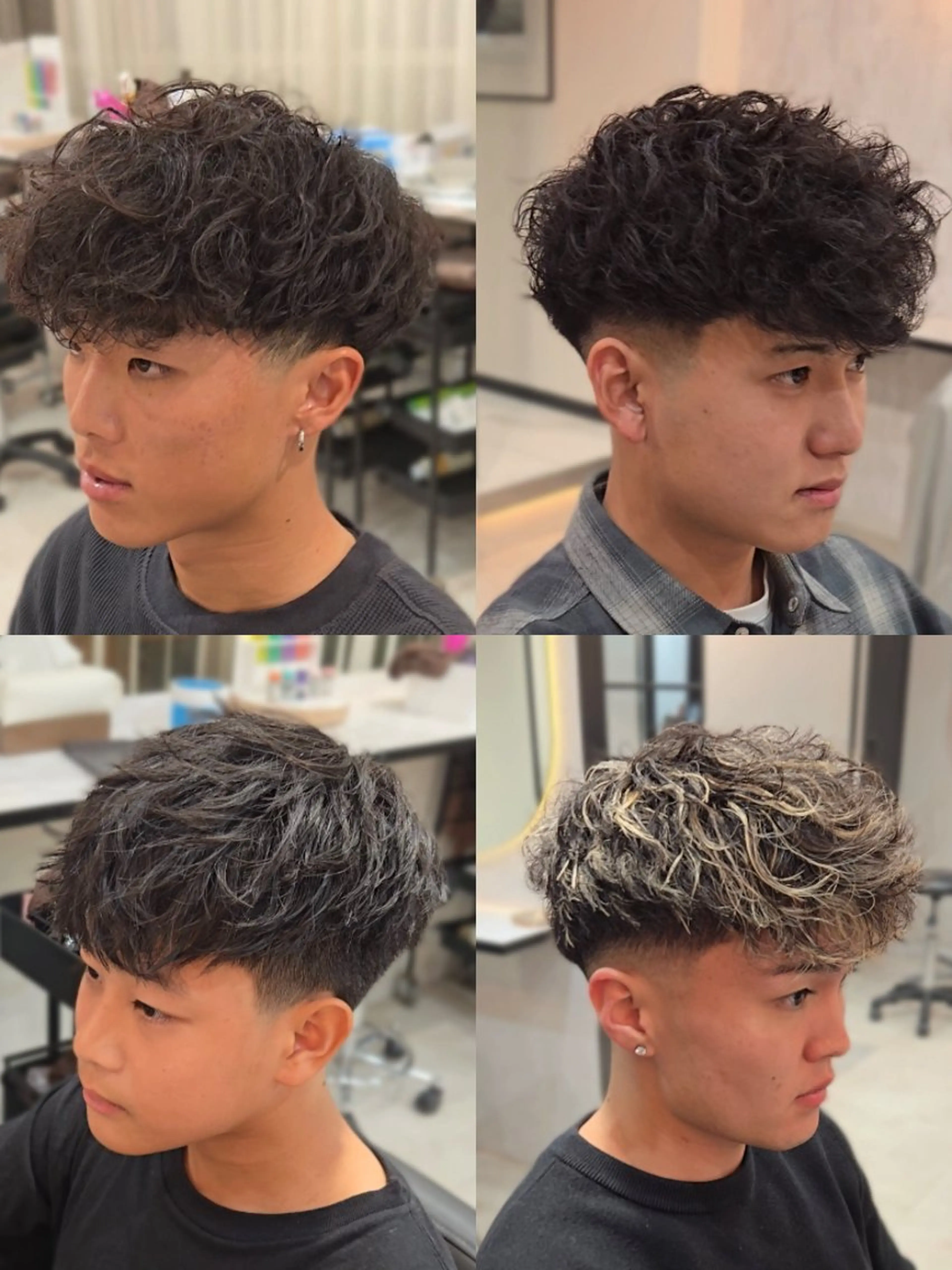 ミディアム パーマ メンズ スペインカール カット パーマ ヘアセット Lapis 名古屋駅前店所属・LEN名古屋/パーマ 海外ヘア/メンズ特化のヘアスタイル