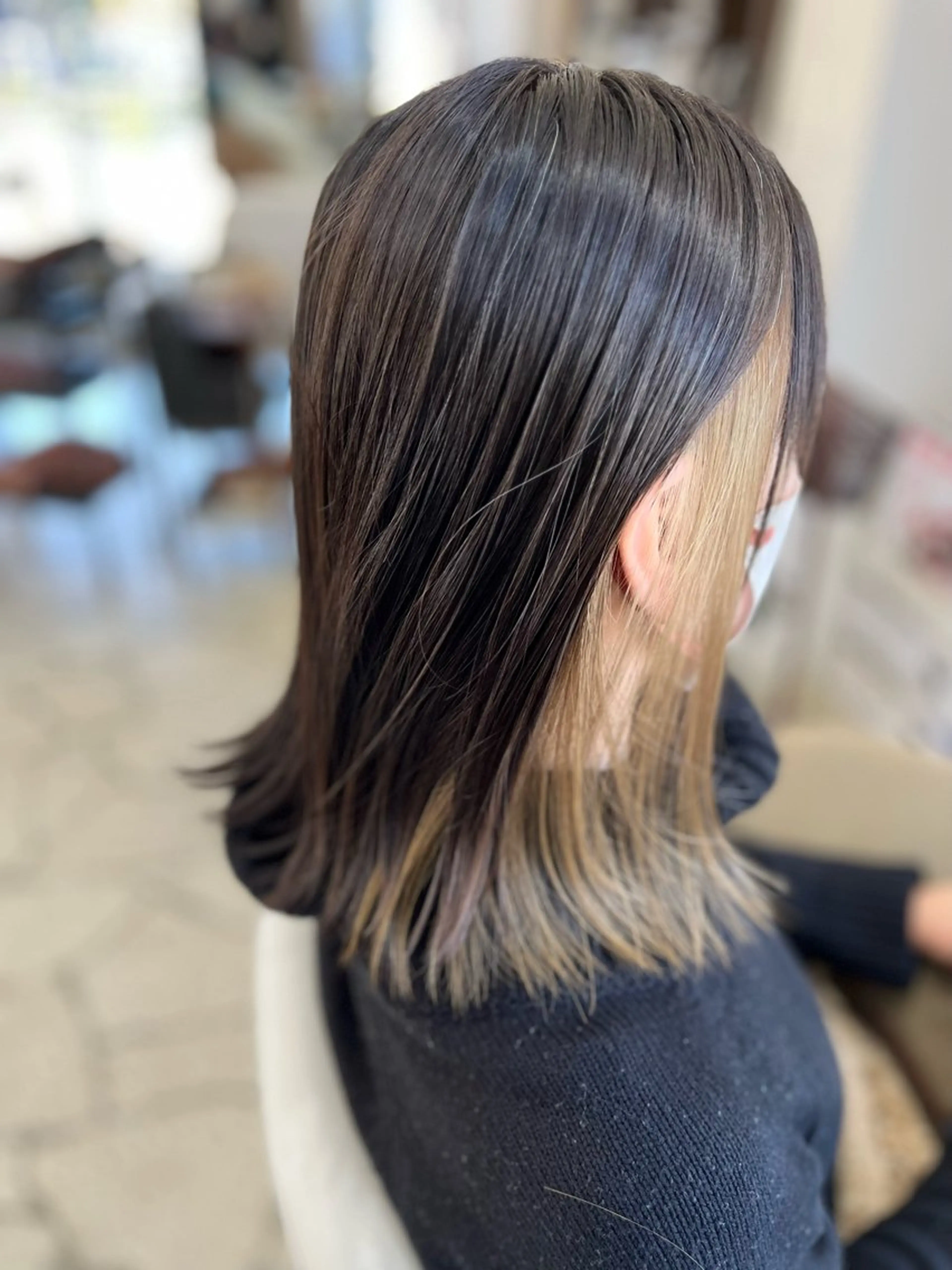 ミディアム 生駒市デザインカラー /浜中美奈のヘアスタイル