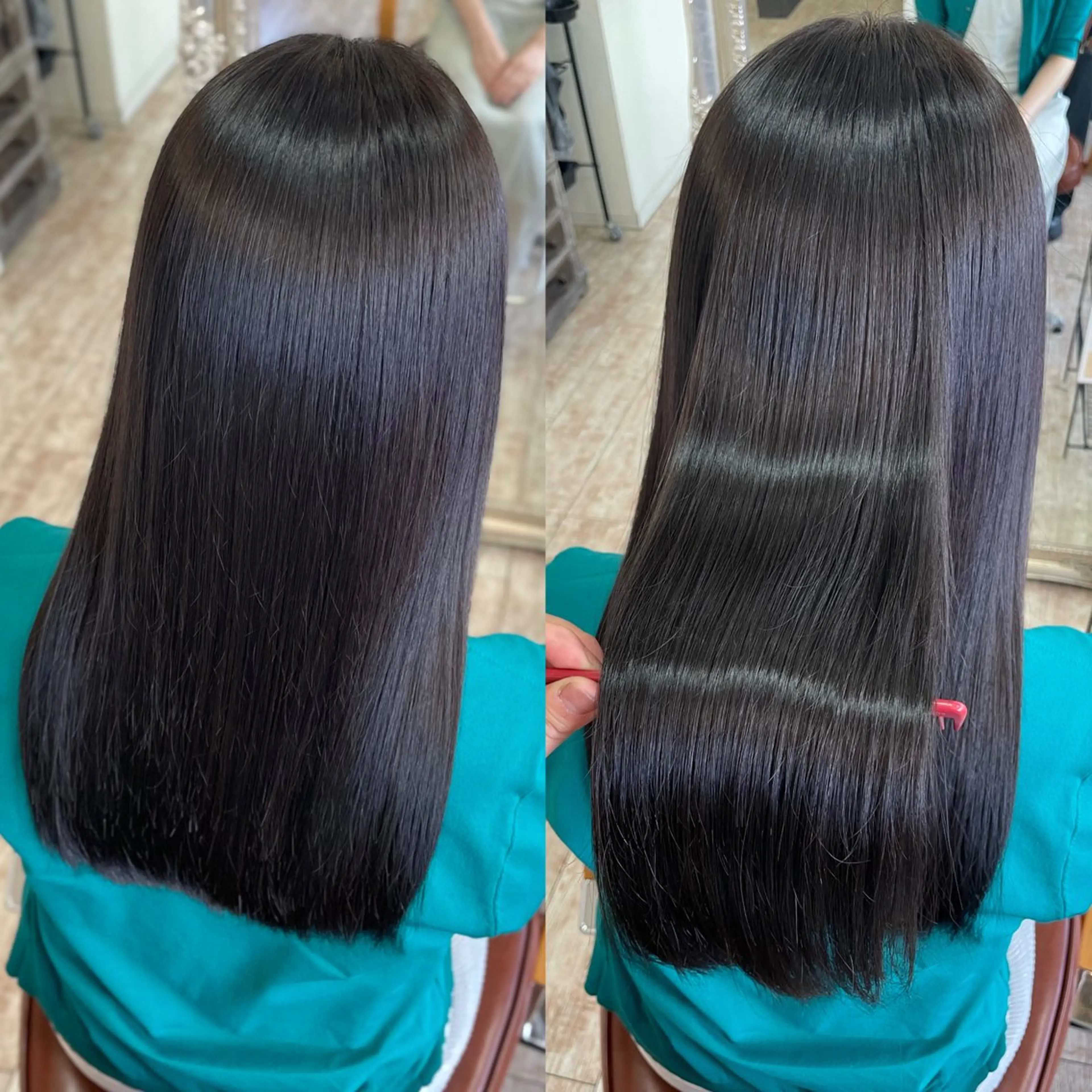 セミロング カラー 髪質改善 トリートメント 八事／CREER／ Wakanaのヘアスタイル