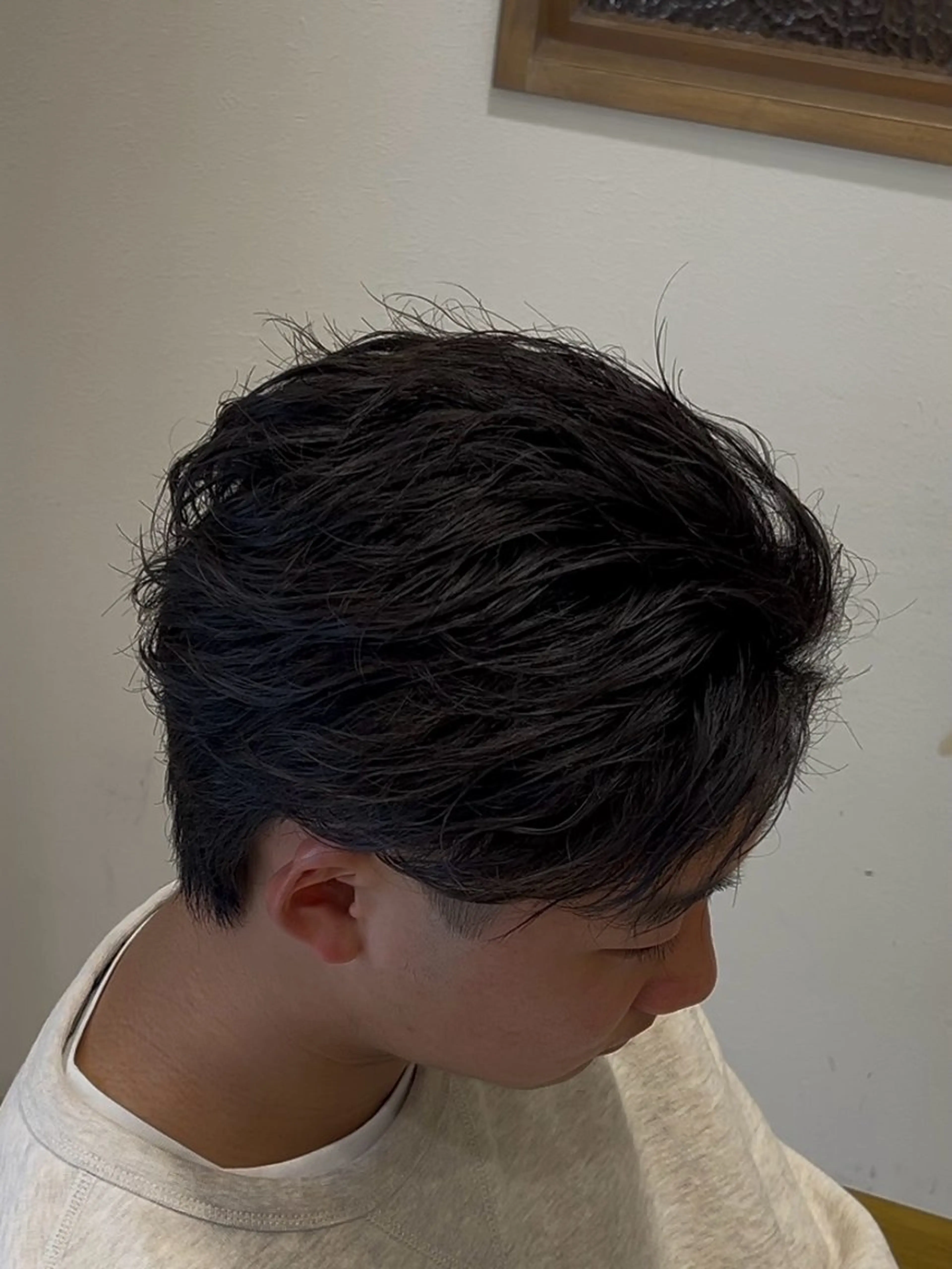 ショート パーマ メンズ ショートヘア カット パーマ メンズ特化/勝田駅/ 佐和駅/鈴木輝瑠/のヘアスタイル