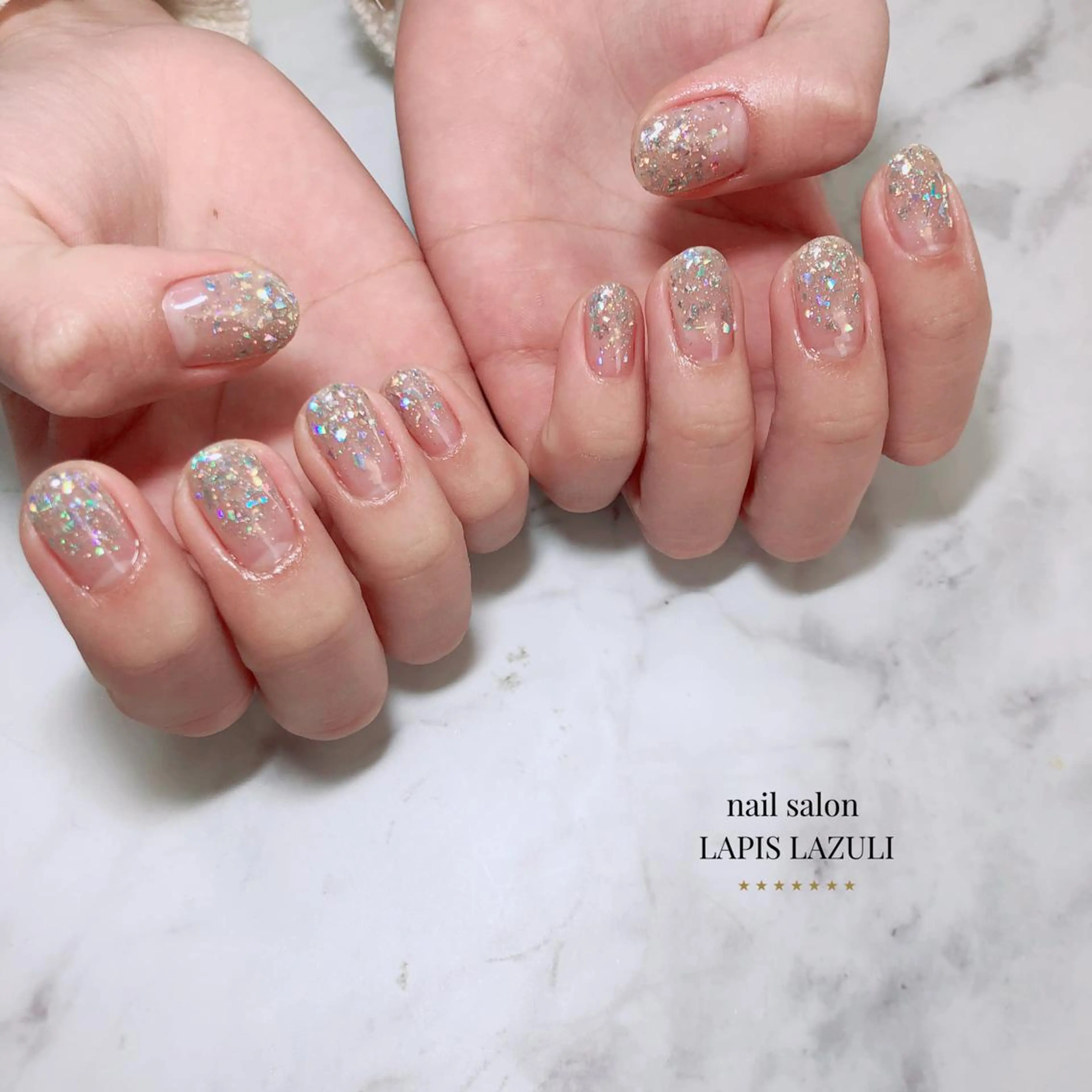 ［パラジェル選べます］ラメグラデーション(オフ、ケア込み)の写真