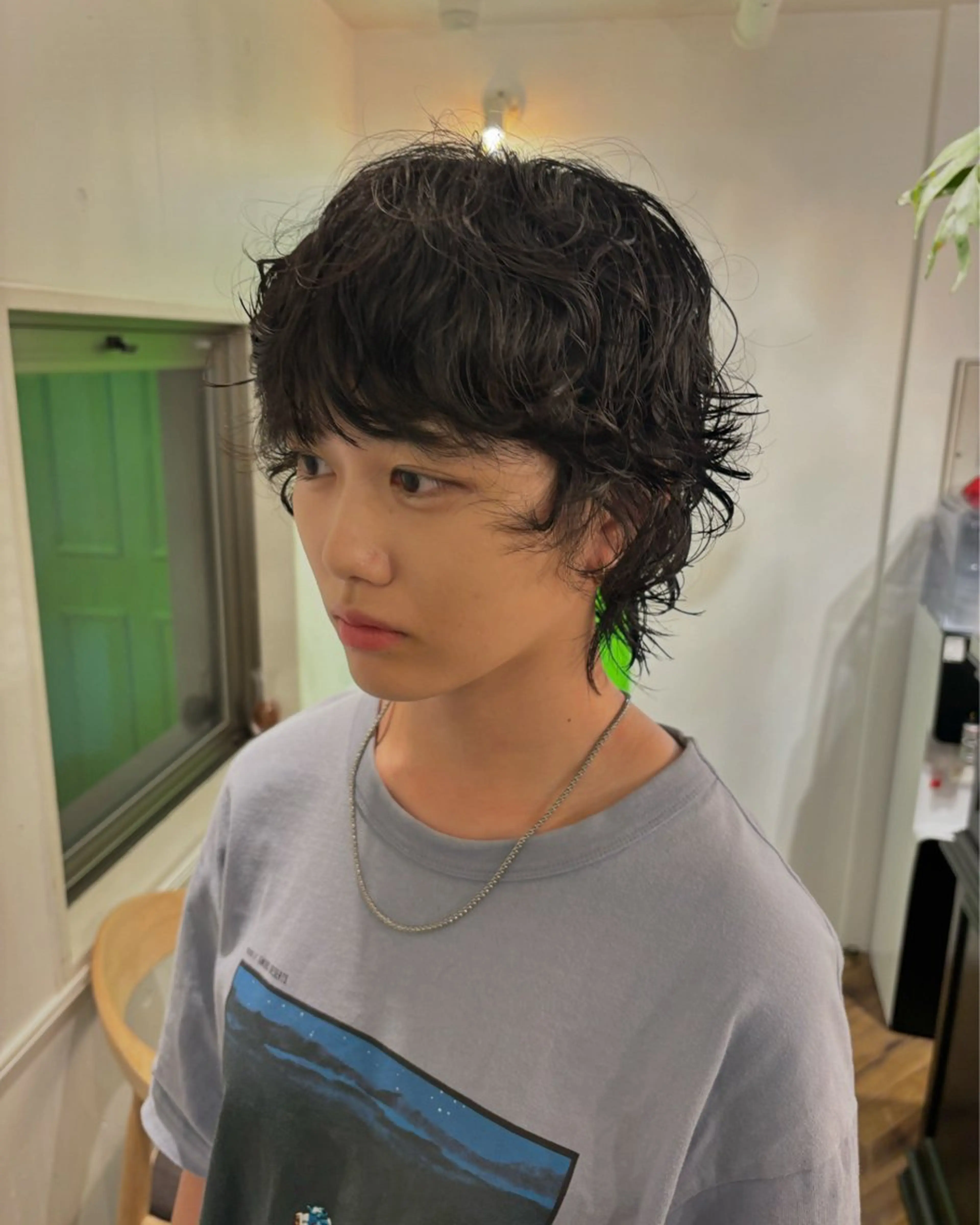 ミディアム ミディアムレイヤー ミディアムパーマ レイヤーカット SHOTA ハイライト/パーマのヘアスタイル