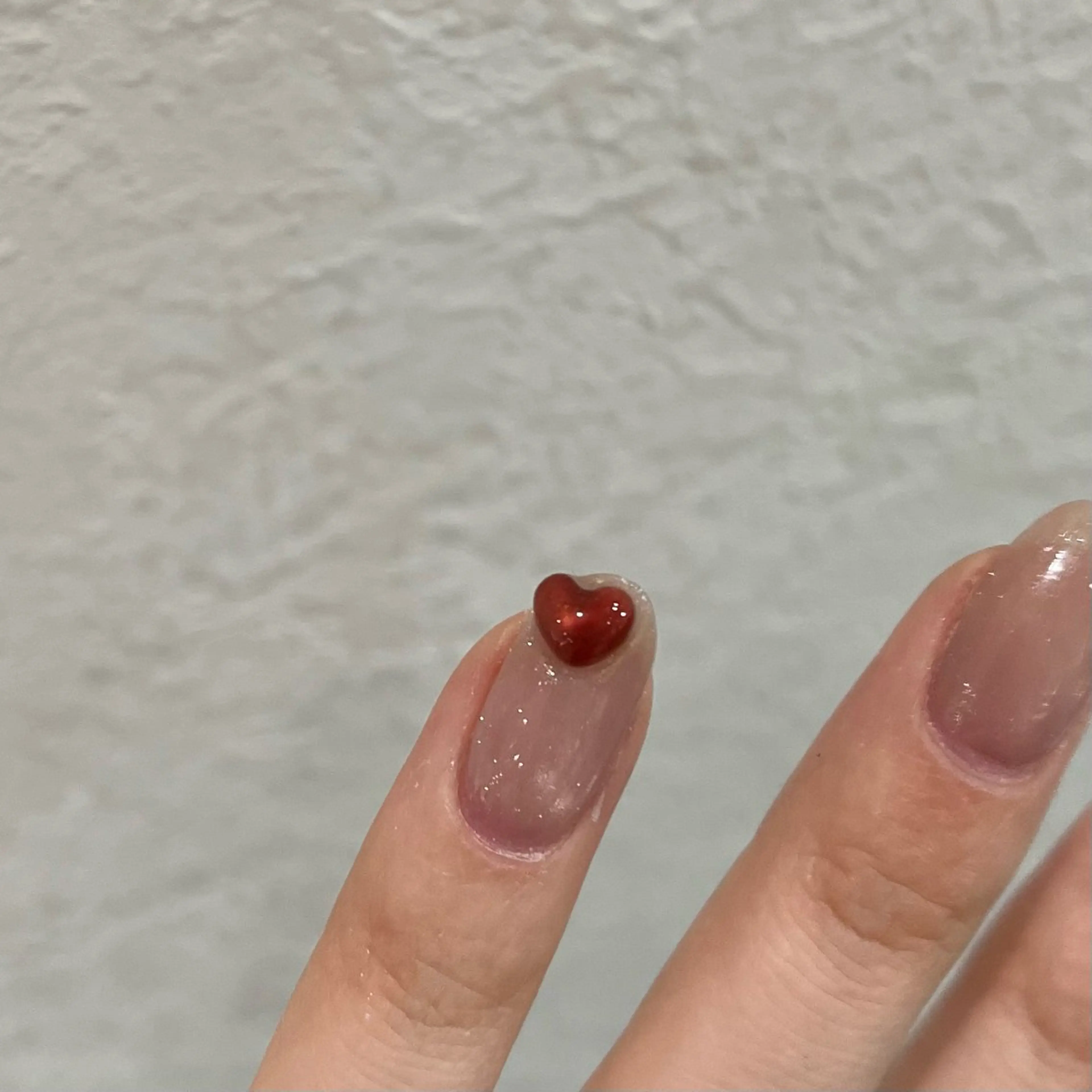 ネイル ハート ぷっくりネイル Yarm As Etel　。のネイルデザイン