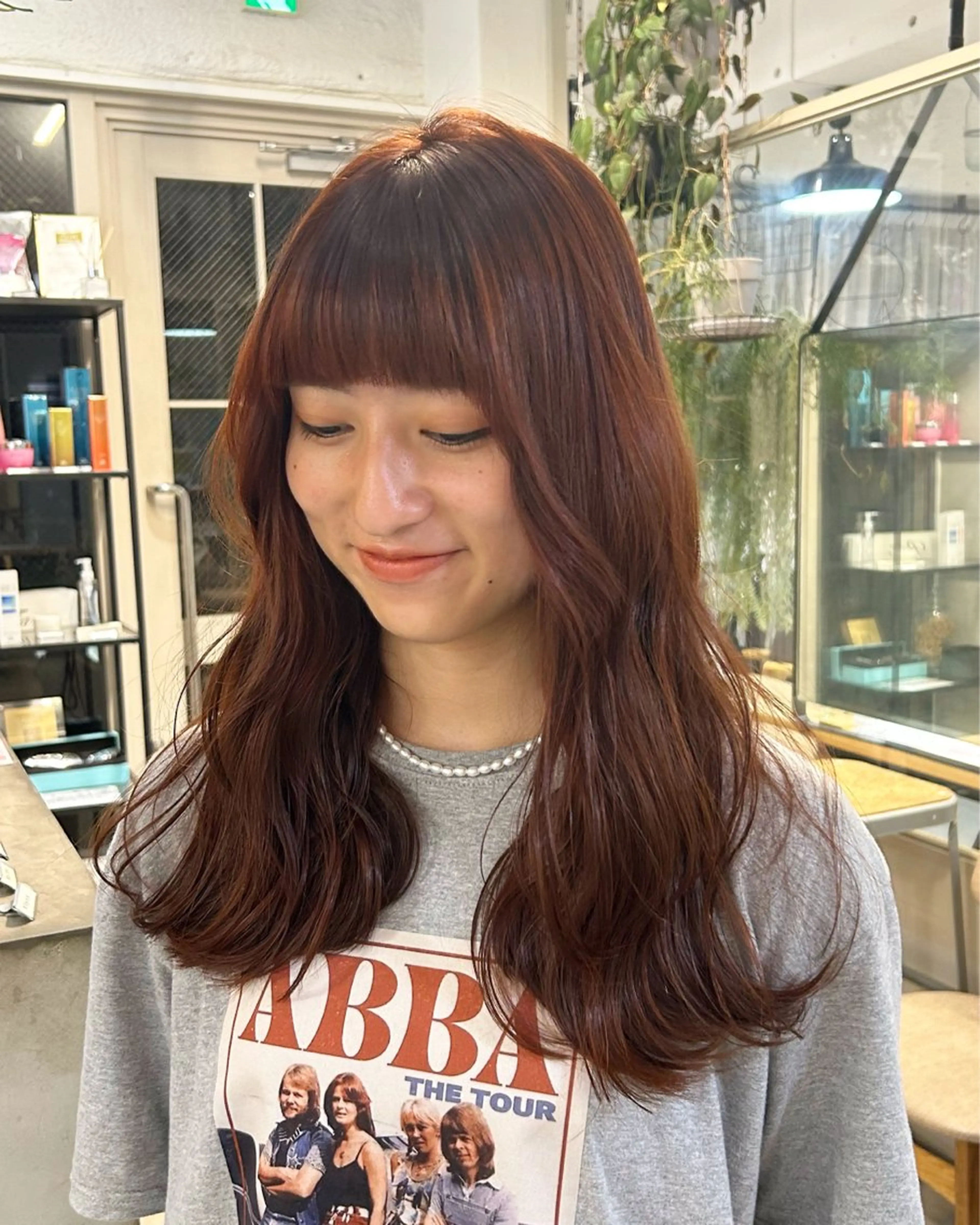 セミロング カラー ヘアカラー じゅわっと暖色カラー 🍊Moemiのヘアスタイル