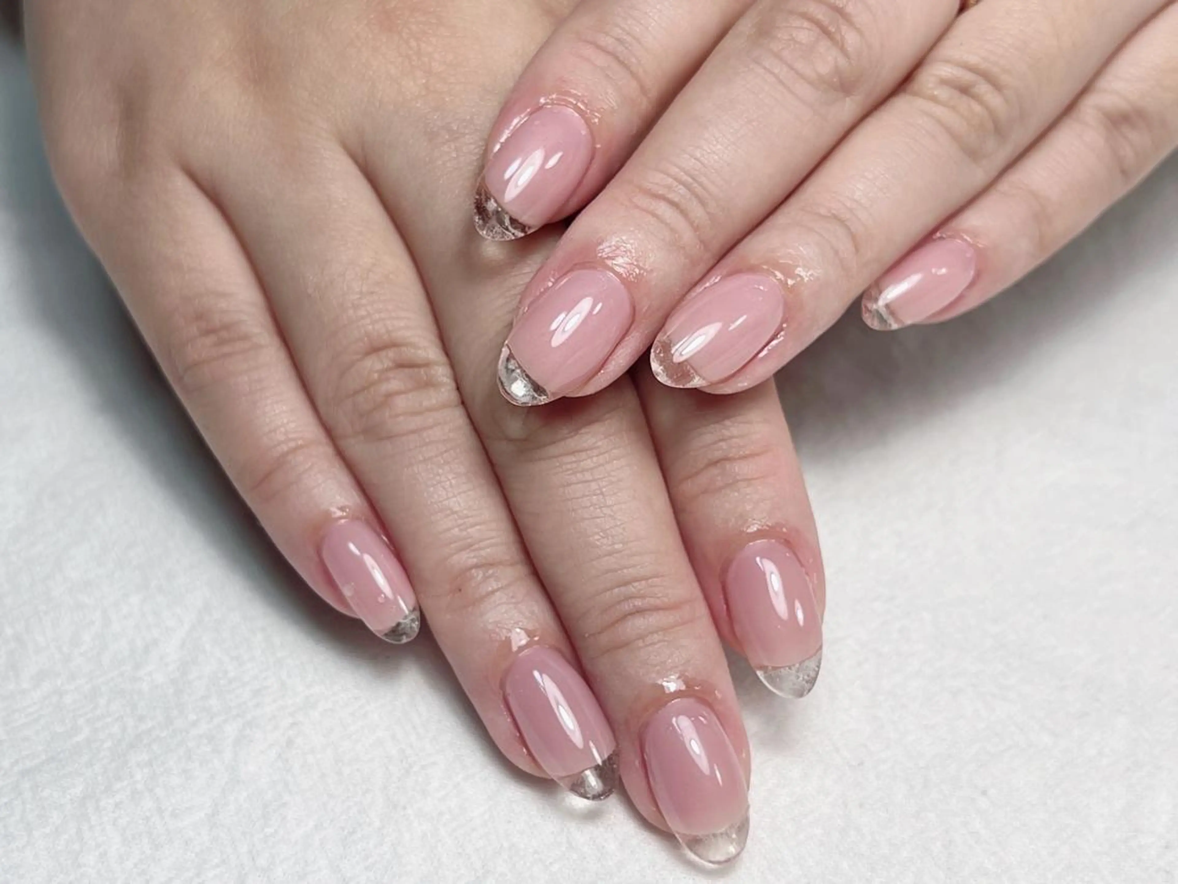 ネイル クリアネイル フレンチネイル lucky nail 歌舞伎町のネイルデザイン