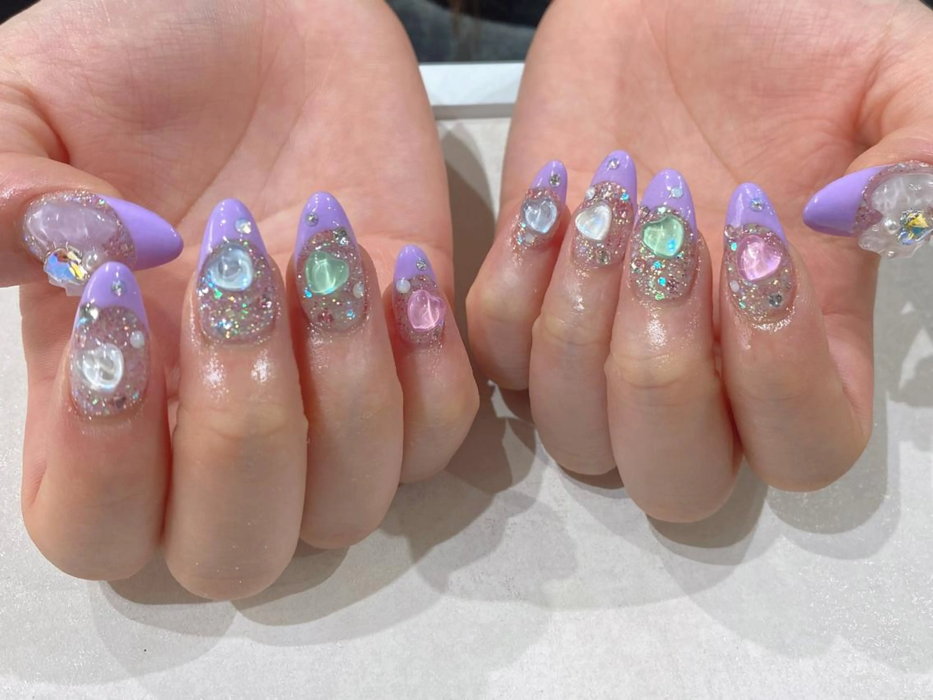 ミディアム ハンドネイル Nail  R💫 naoのネイルデザイン