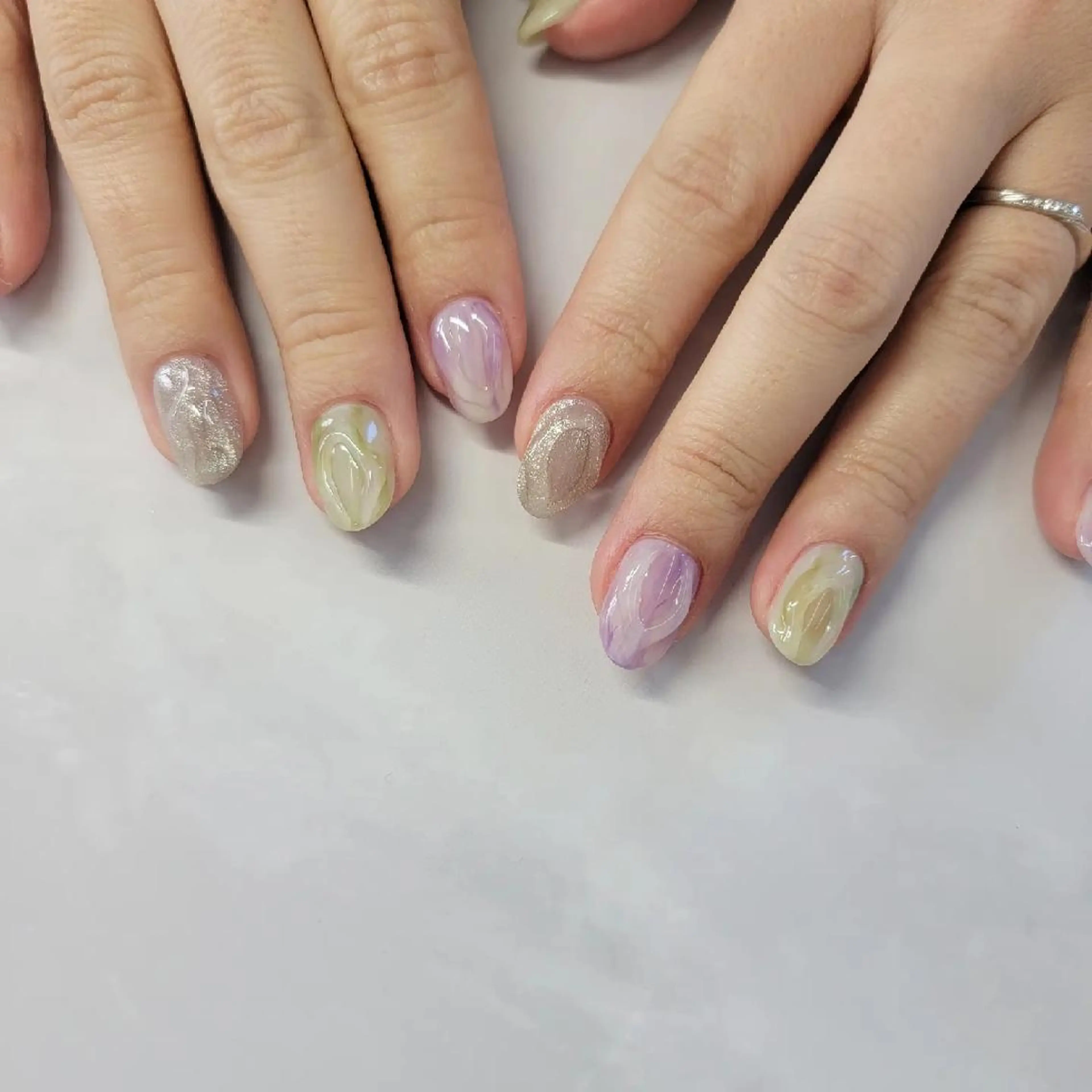 ネイル ニュアンスネイル ハンドネイル みよし市 nail salon*pomnal.co所属・Shimada Harukaのネイルデザイン