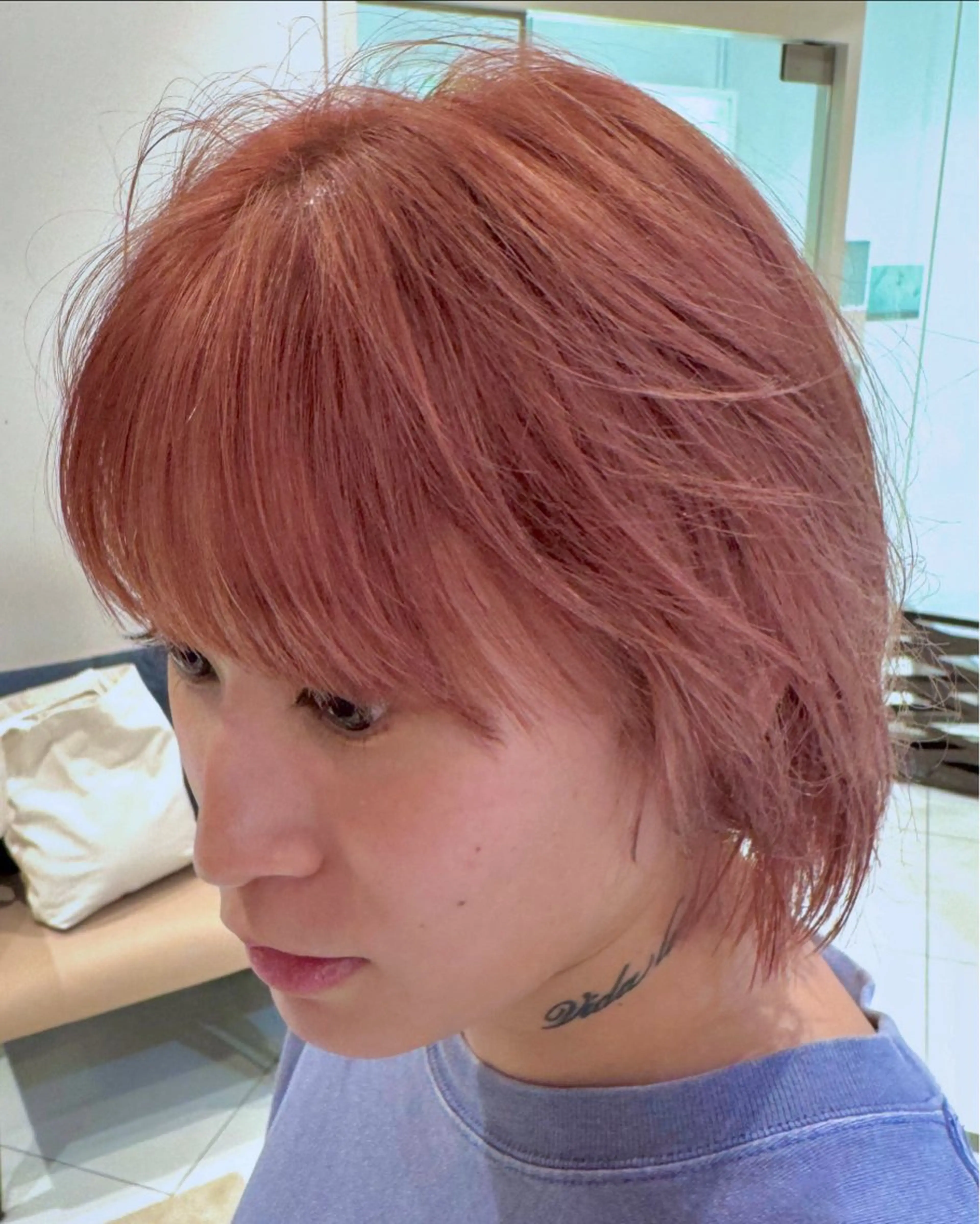 ショート ヘアカラー トリートメント ウエモト　タク ショート/レイヤーのヘアスタイル