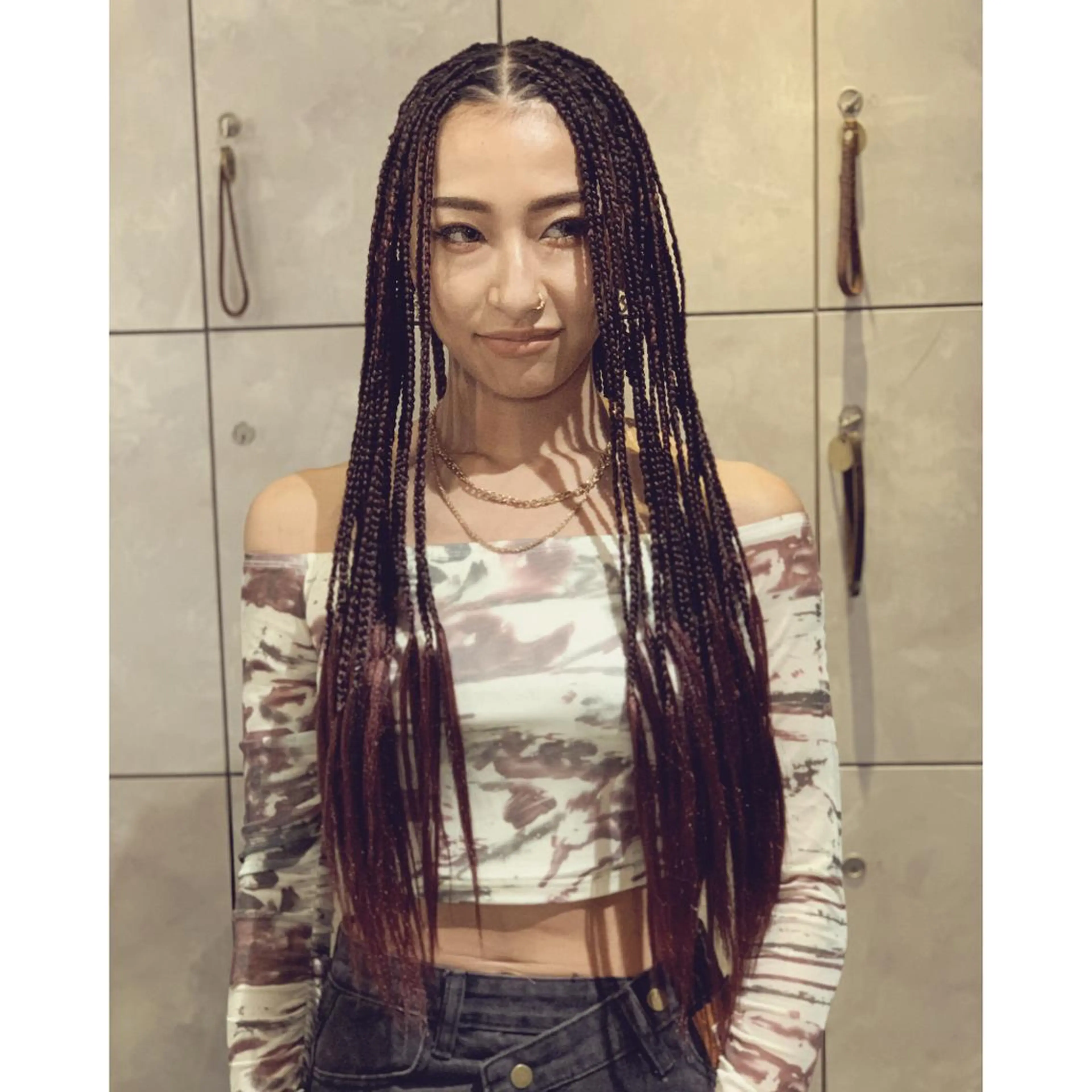 セミロング カラー パーマ ヘアアレンジ メンズ キッズ 子どものヘアアレンジ エクステ ヘアセット BRAIDS💎愛子 大人ハイライト💎のヘアスタイル