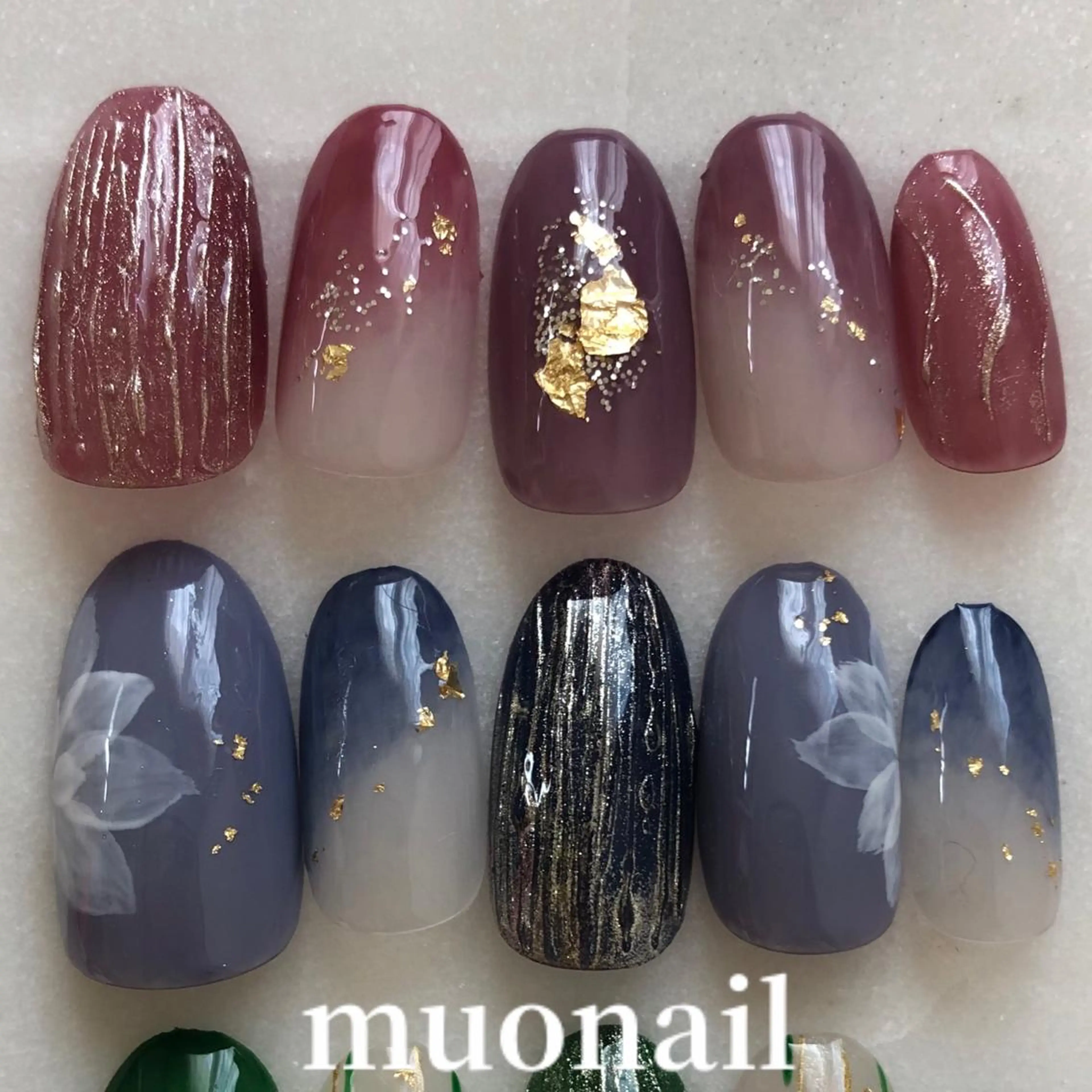 ネイル 成人式 ニュアンスネイル Sand by muoのネイルデザイン