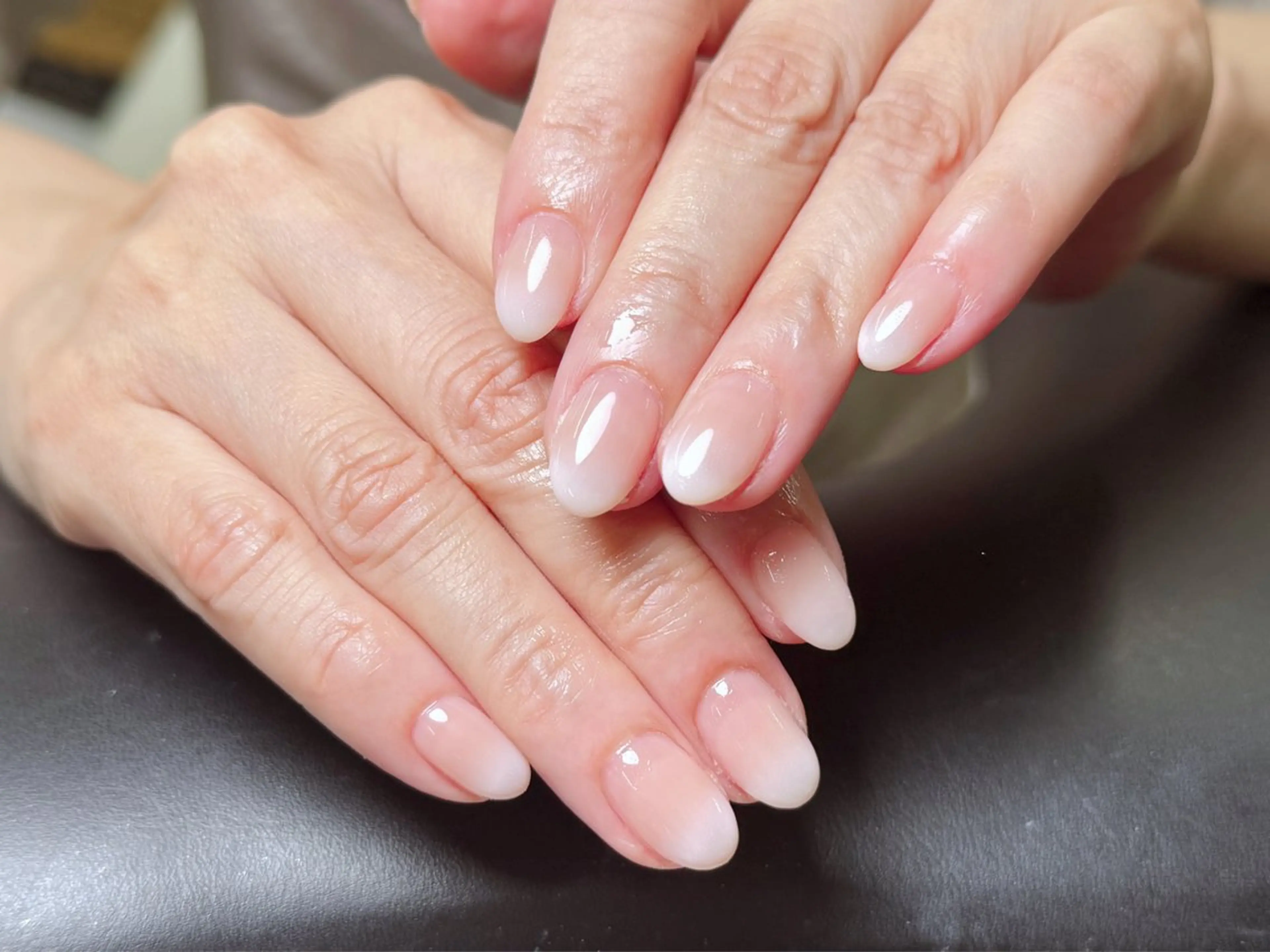 ネイル チークネイル 長さ出し フラッシュネイル フットネイル フレンチネイル Nail&Eyela sh Nanaのネイルデザイン